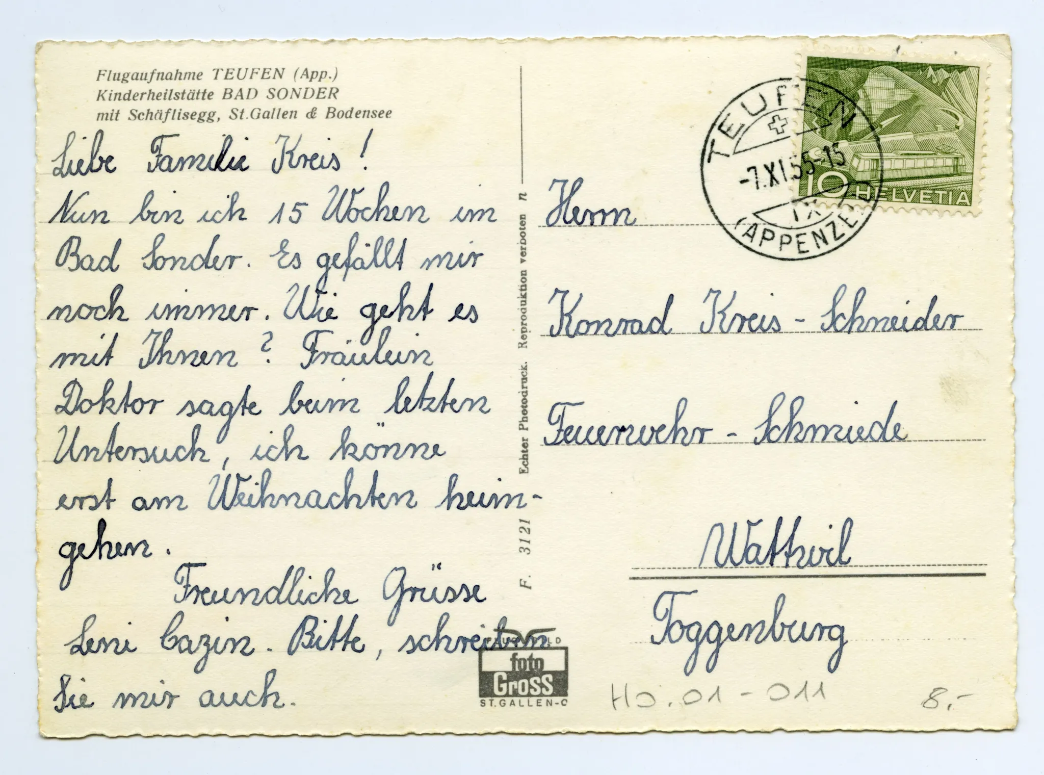 Rückseite mit Text