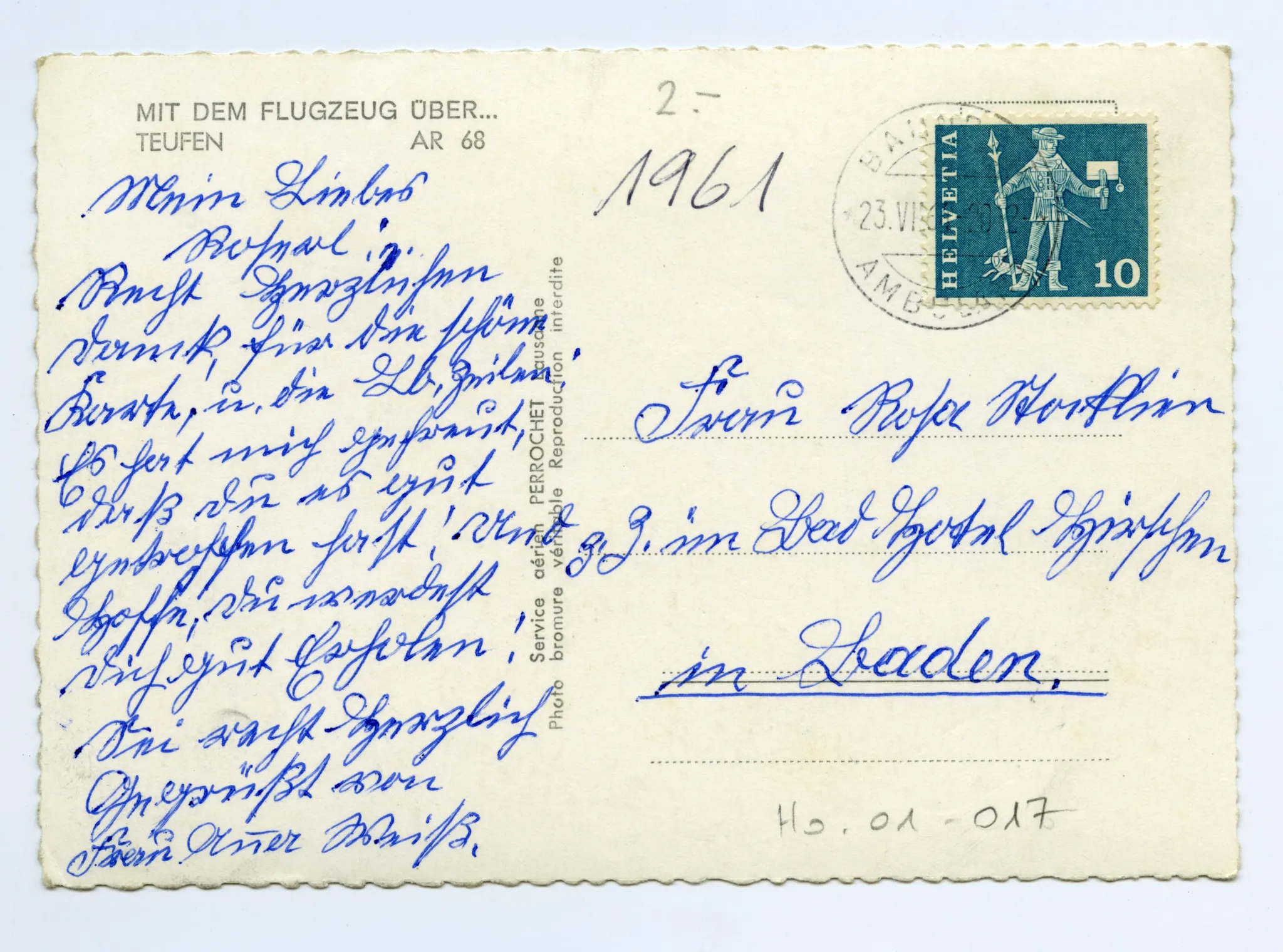 Rückseite mit Text