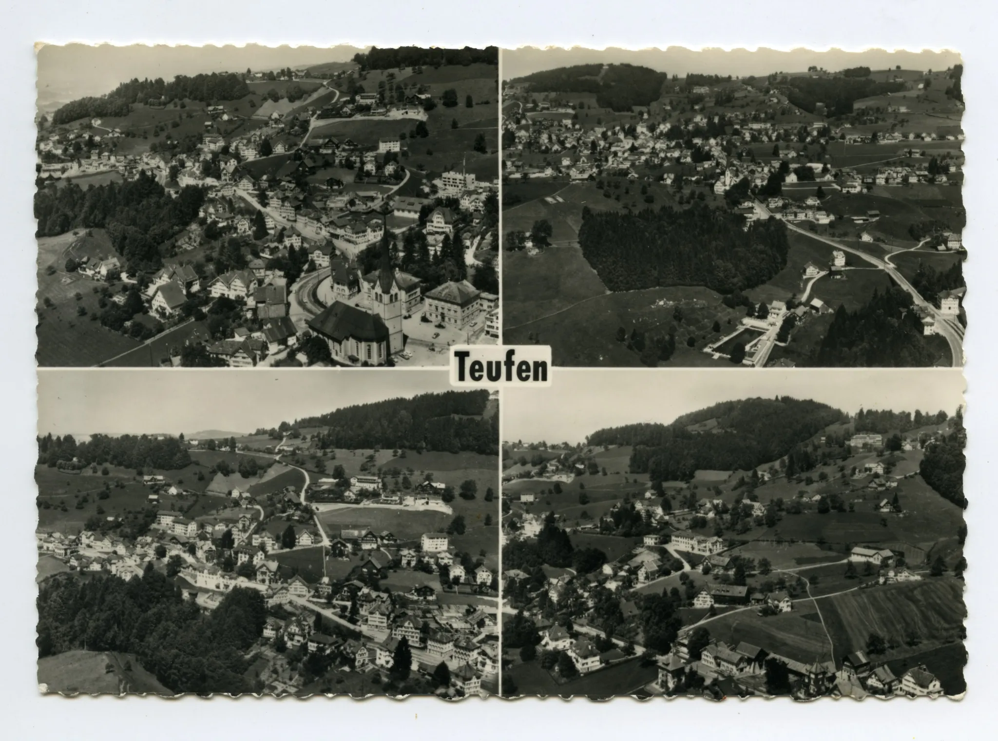 aus Süd-Ost: Grubenmannkirche, Dorfplatz bis Fernblick und Stofel (vgl. Ho.01-016); aus Süden: Schwimmbad/Neubrücke, via Zeughaus/Ebni, Dorfkern bis Bad Sonder und „Eggen“; aus S-Ost: Lortanne, Krankenhaus, Frölichsegg, Bad Sonder; aus Süden: Hauptstrasse von Schützengarten bis Stofel, Blick zum Fernblick