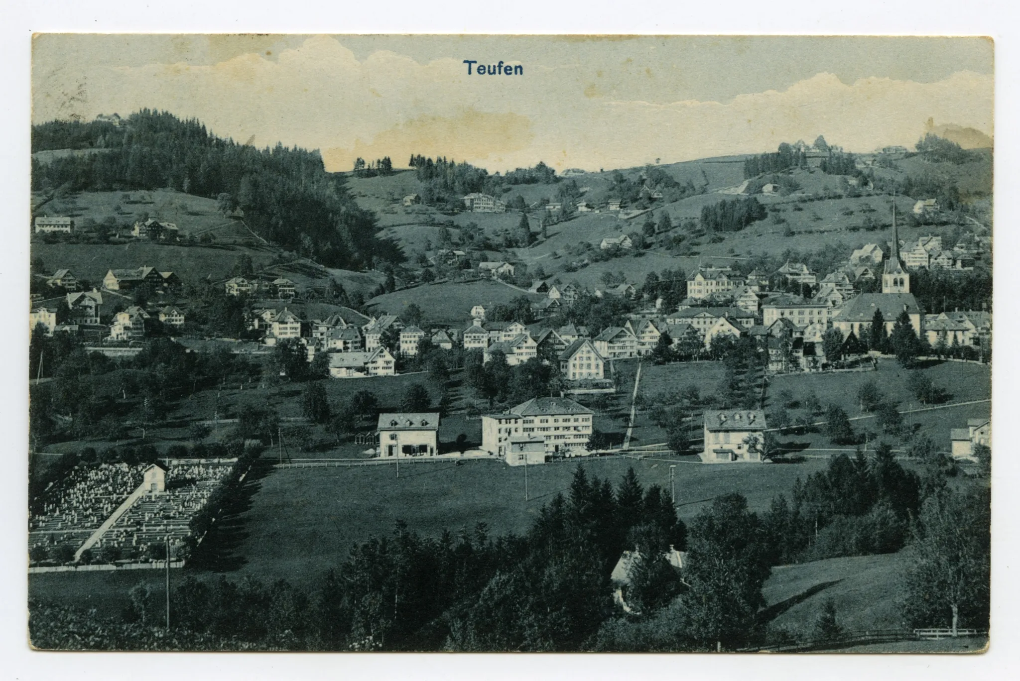 mit Friedhof, Blick zu Frölichsegg, Bad Sonder, Schäflisegg