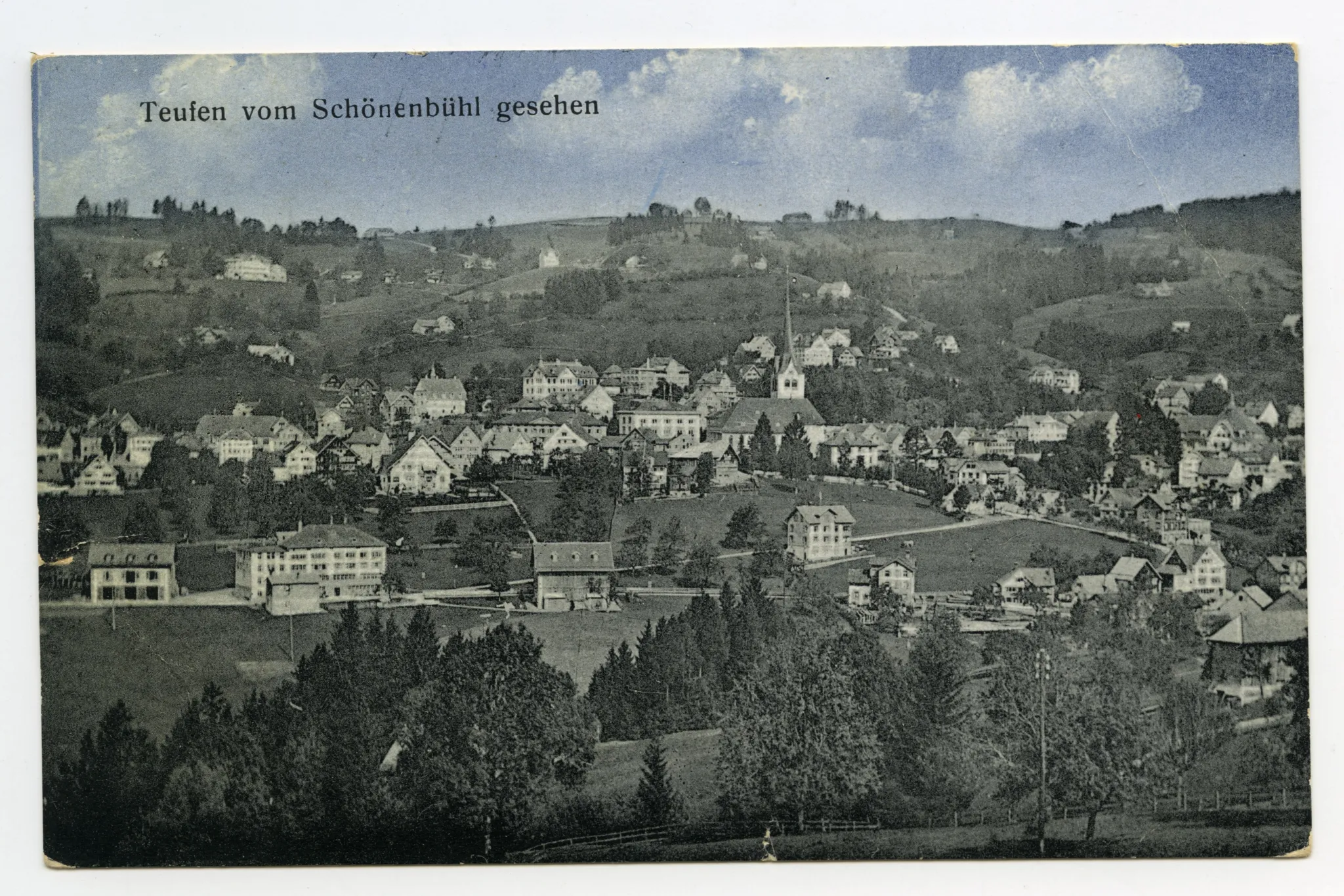 mit Bahnhof und Krankenhaus, Blick zu Bad Sonder und Schäflisegg