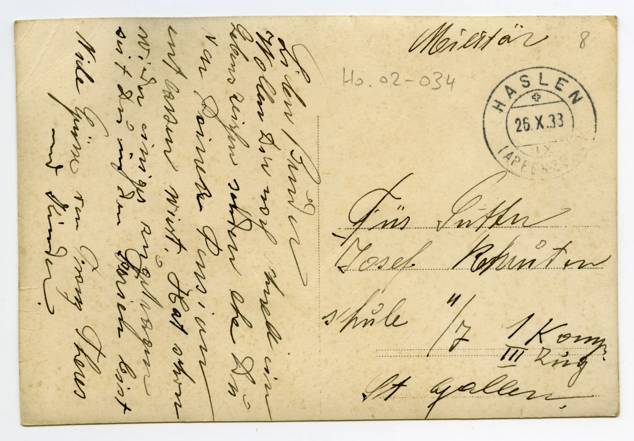 Rückseite mit Text