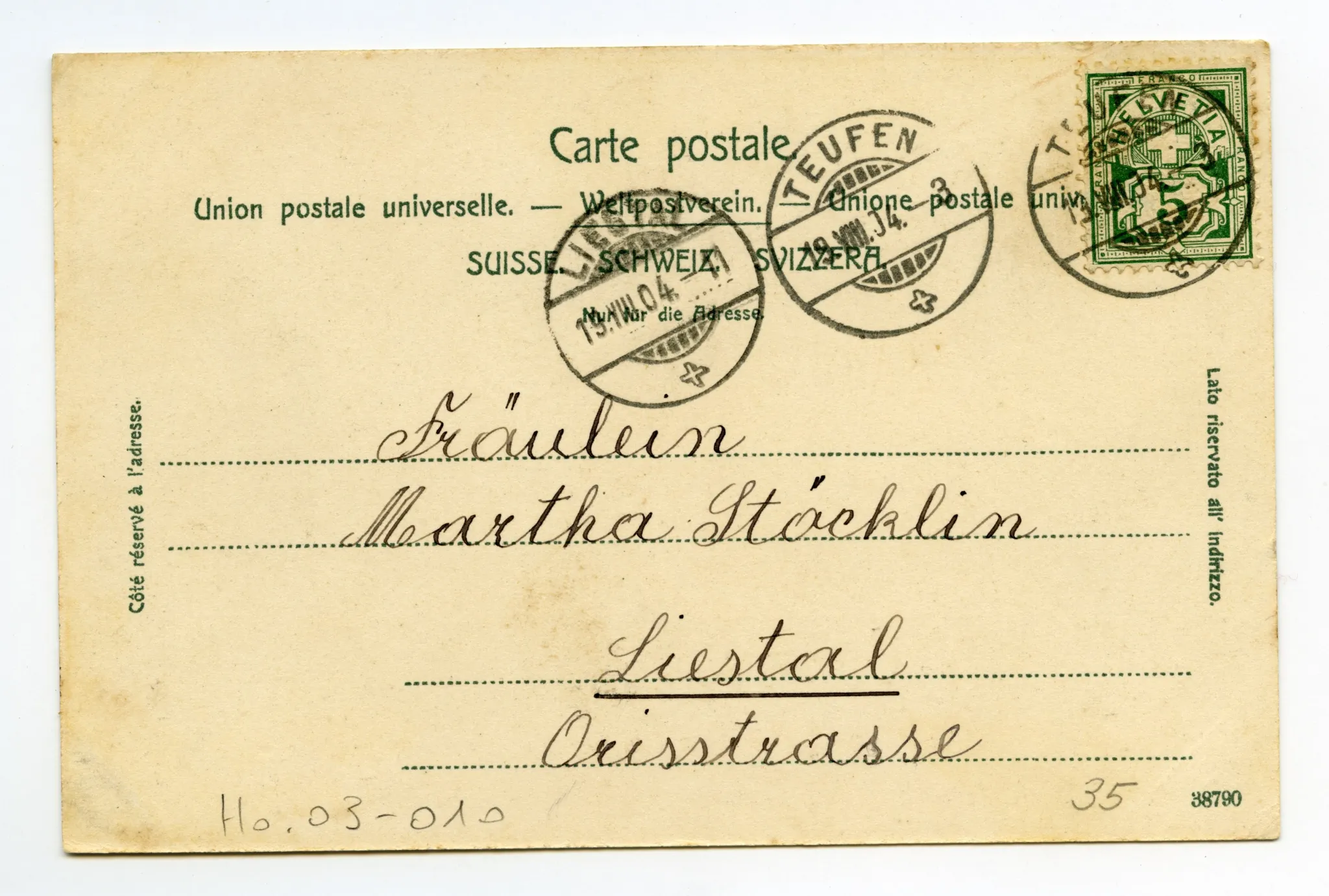 Rückseite mit Text