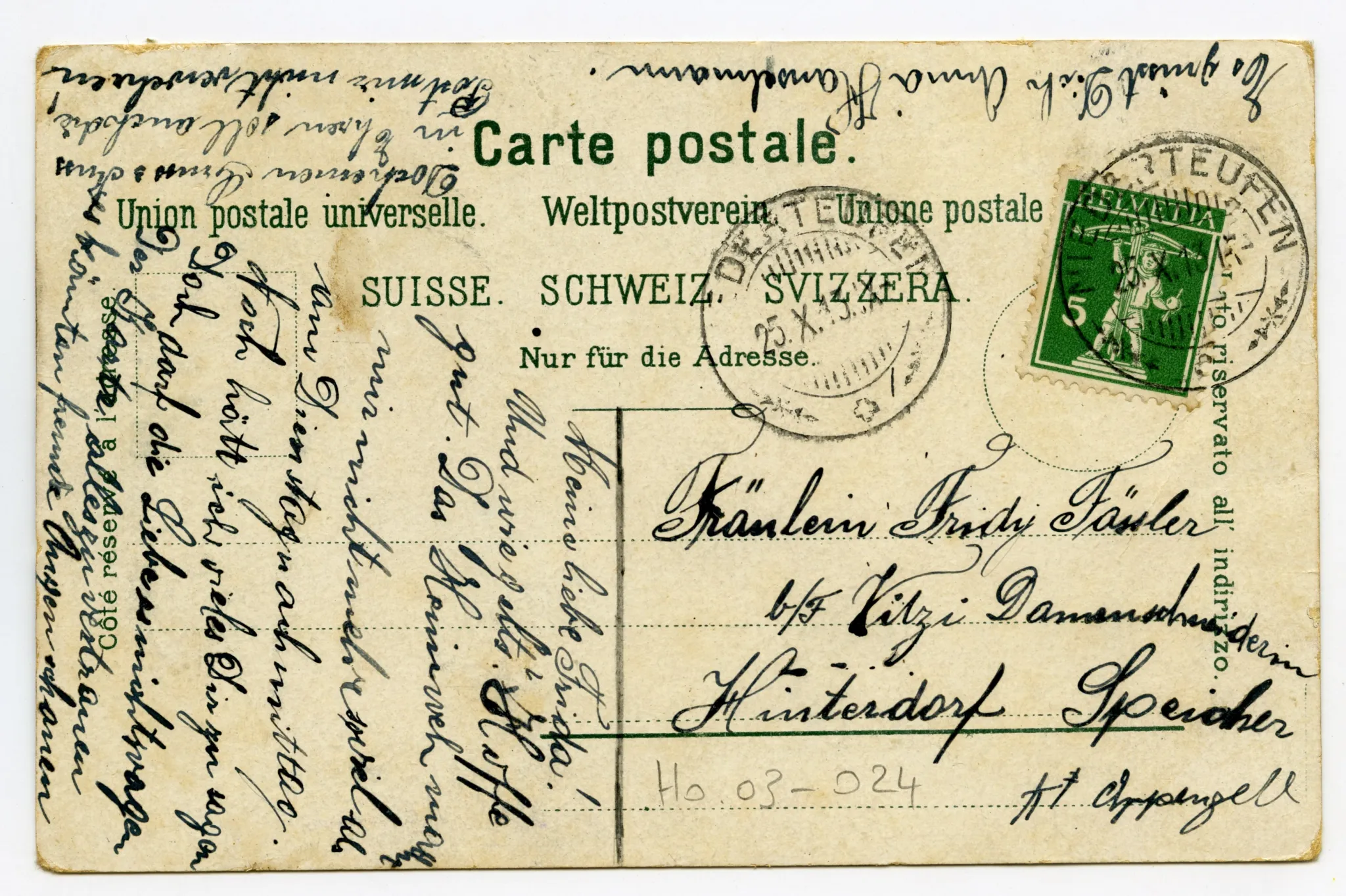 Rückseite mit Text