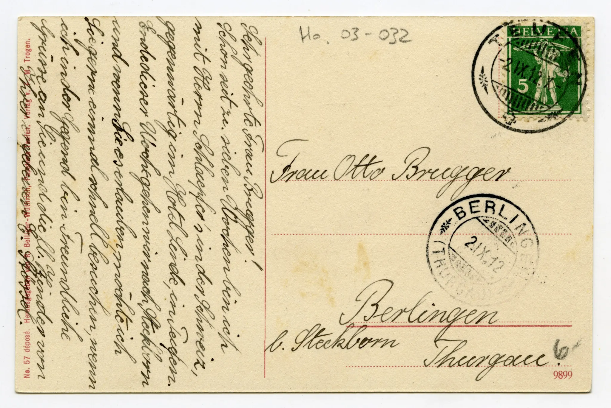 Rückseite mit Text