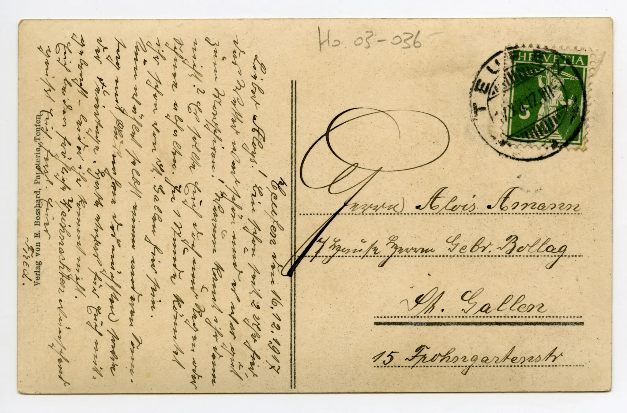 Rückseite mit Text