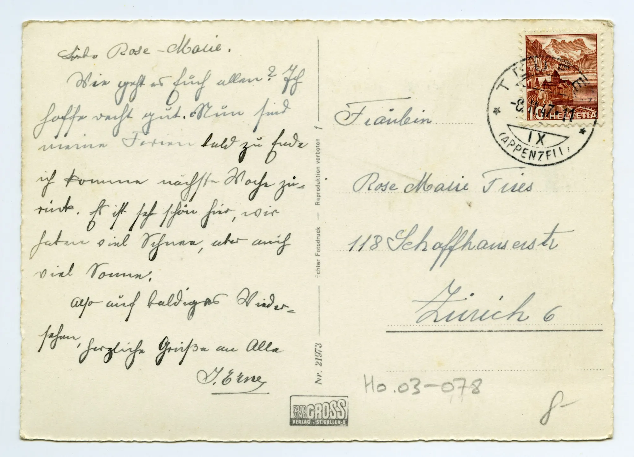 Rückseite mit Text