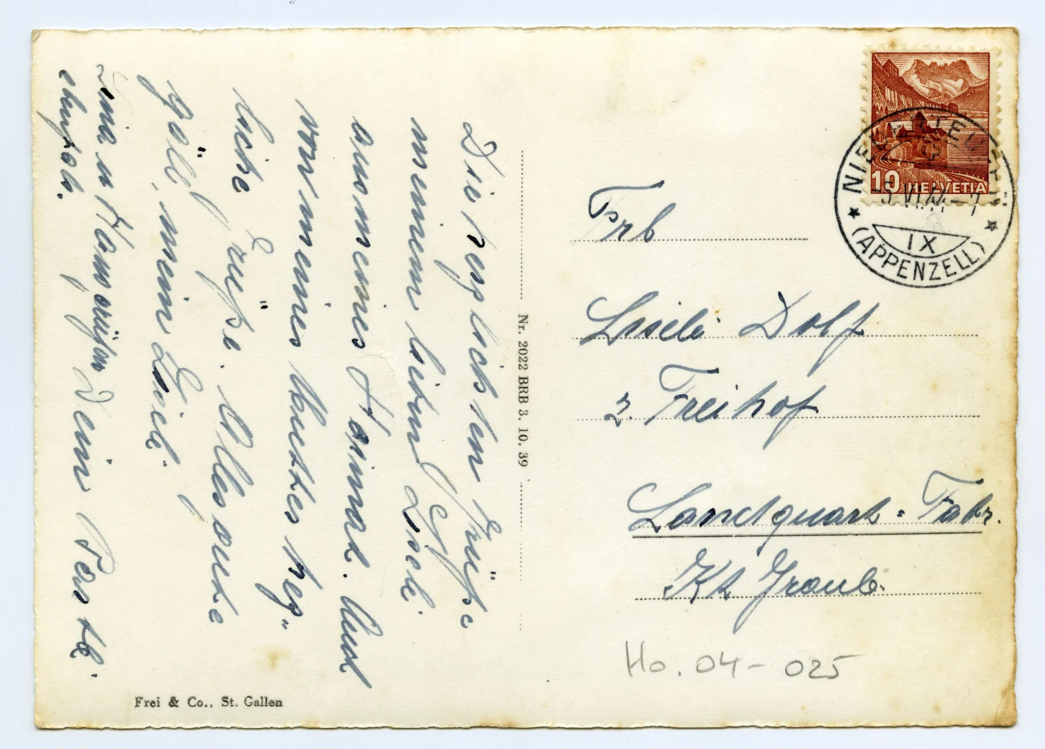 Rückseite mit Text