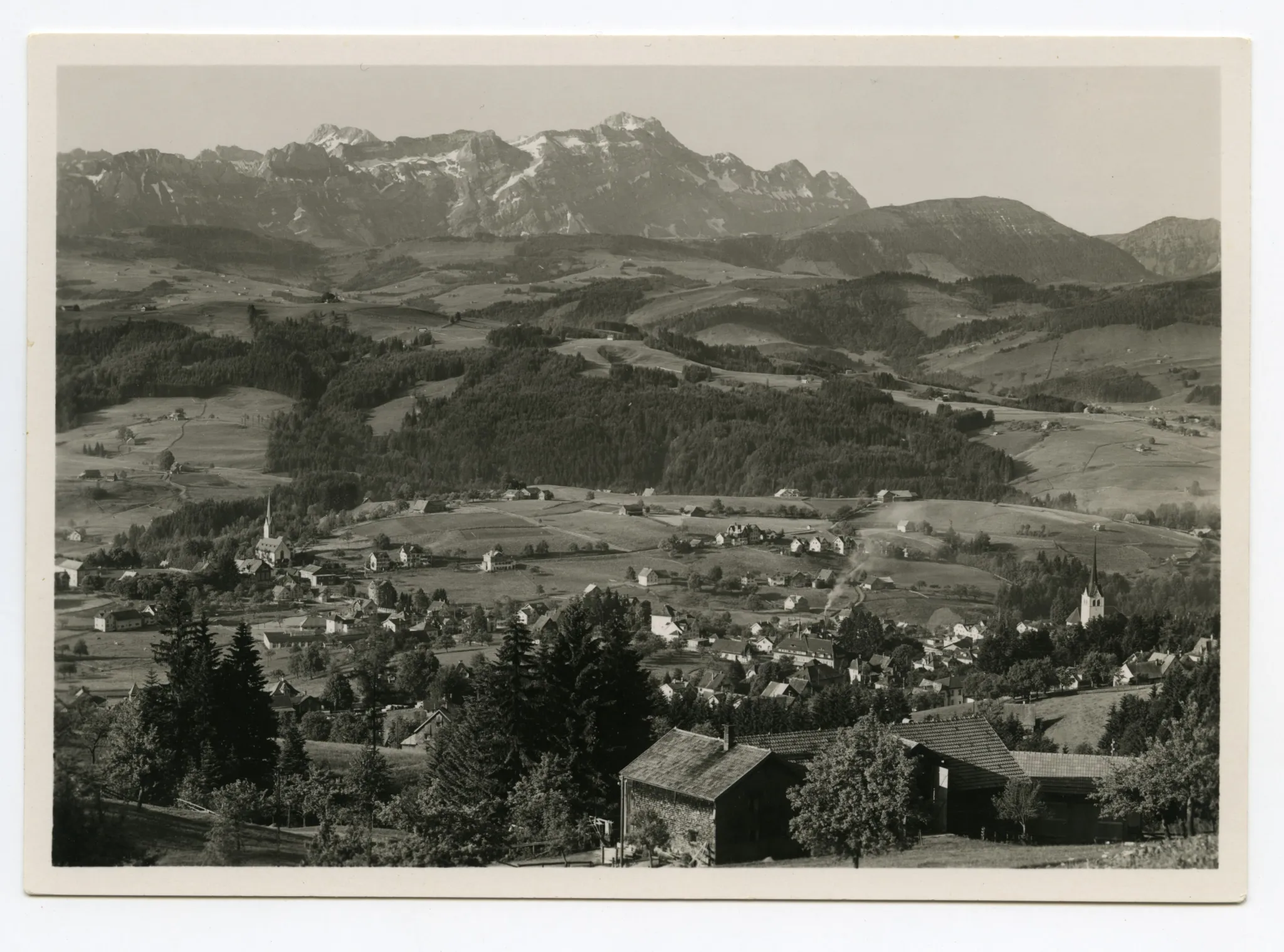 mit beiden Dorfkirchen, Bahnhof, Ebni, Schönenbüel
