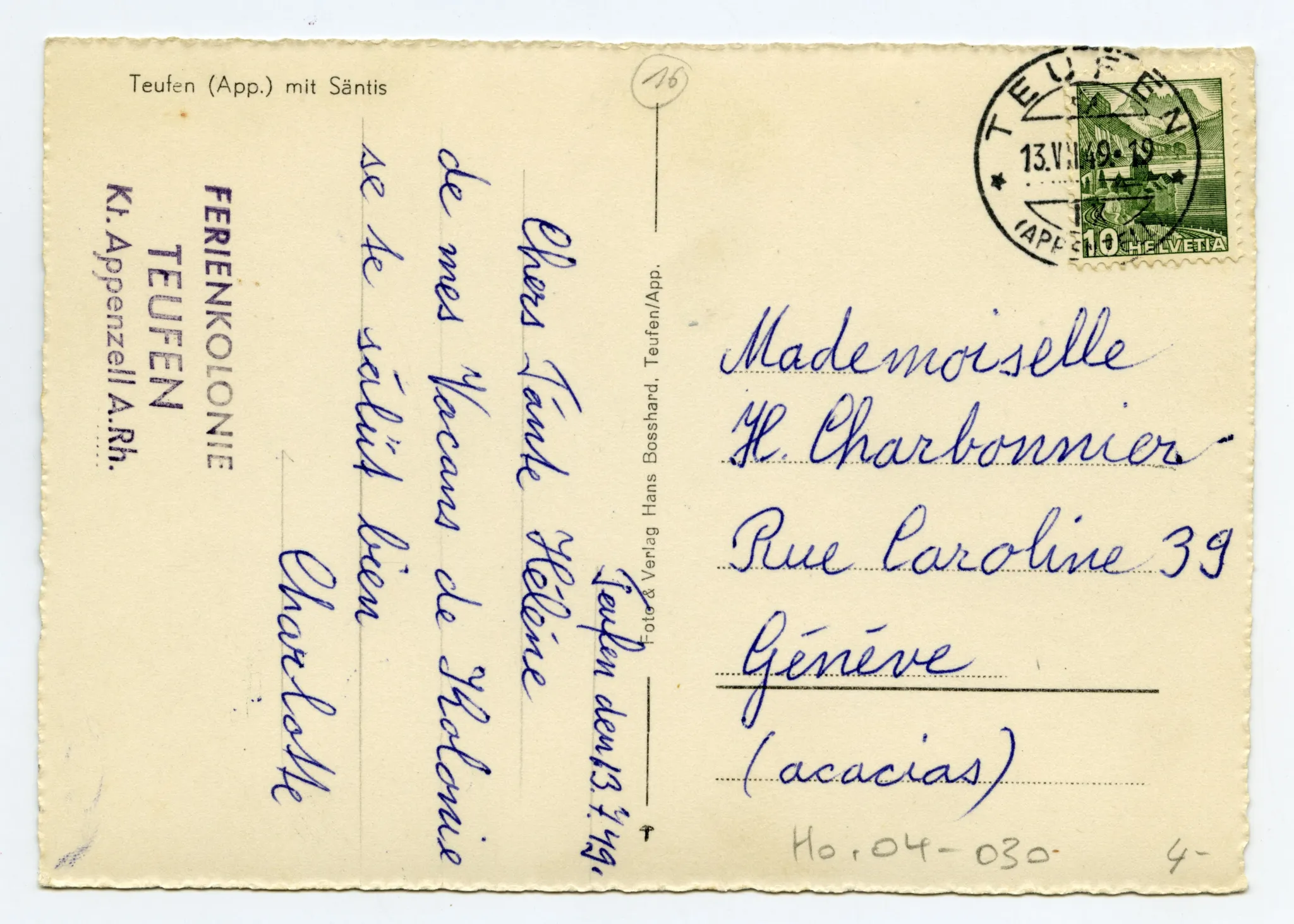 Rückseite mit Text
