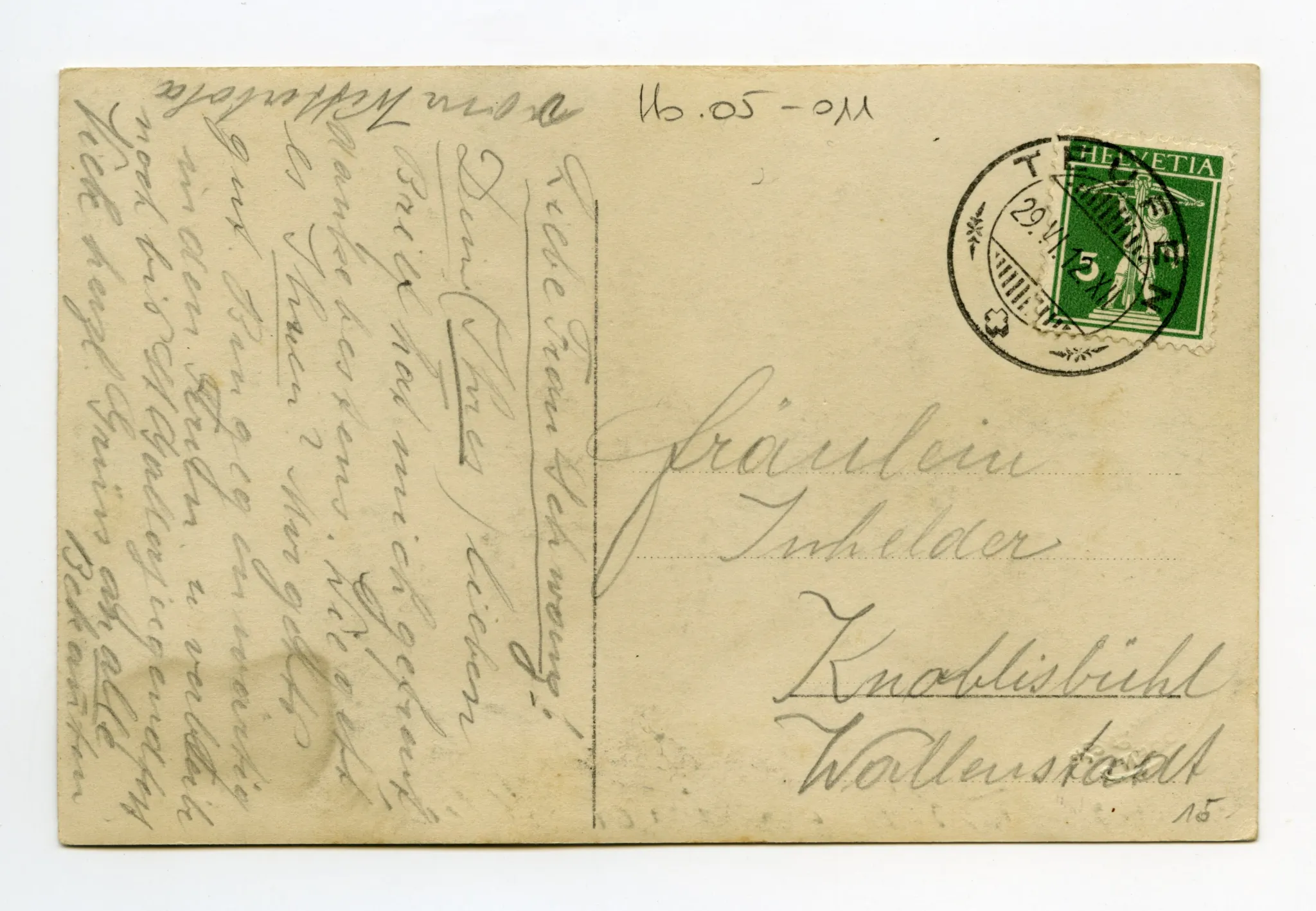 Rückseite mit Text