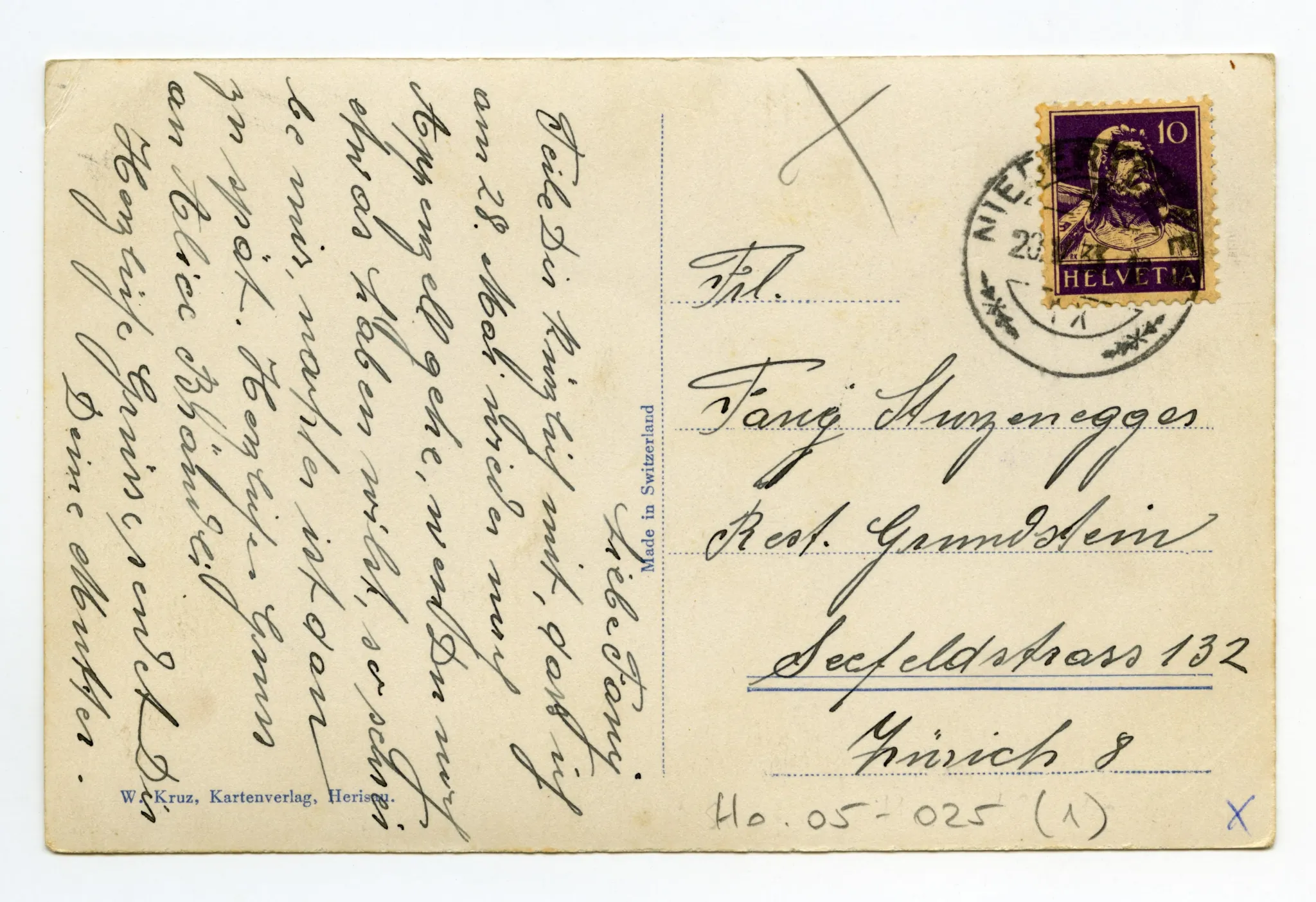 Rückseite mit Text