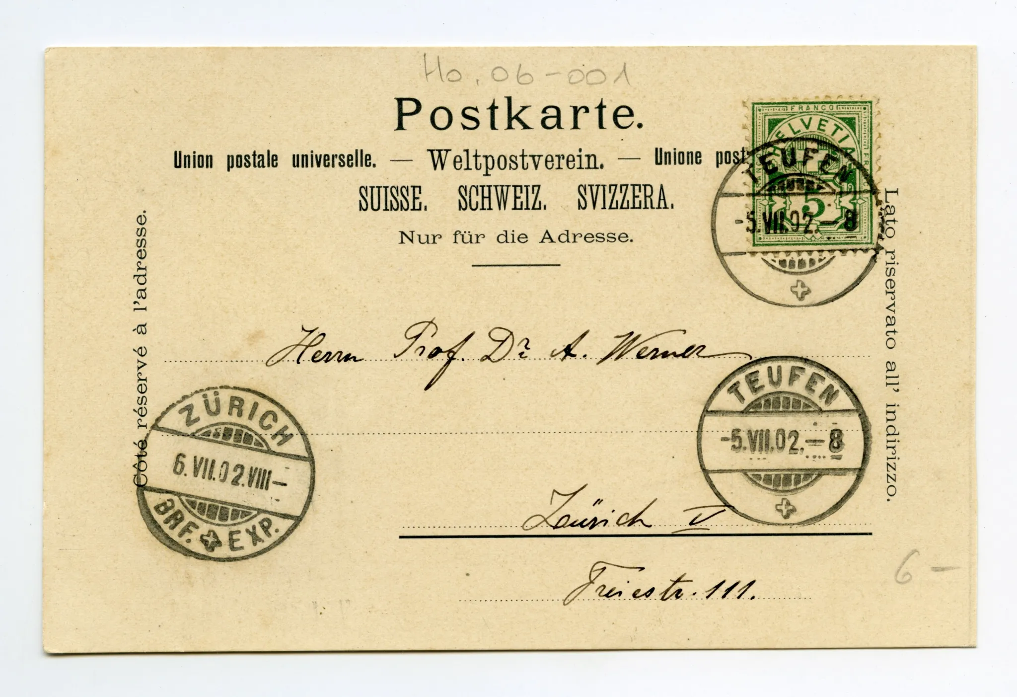 Rückseite mit Text