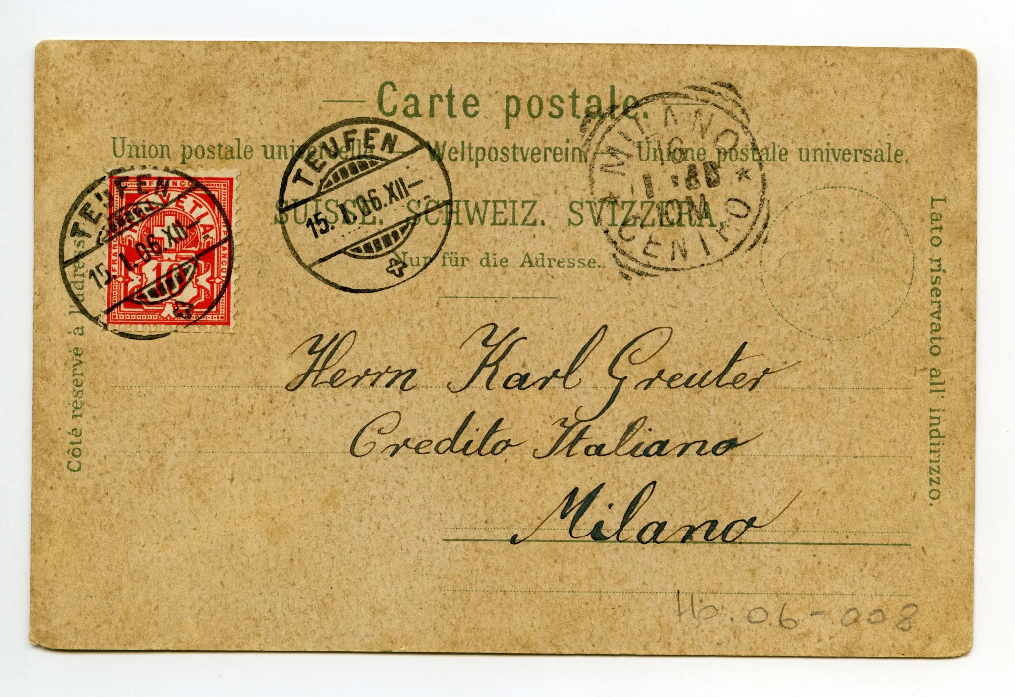 Rückseite mit Text