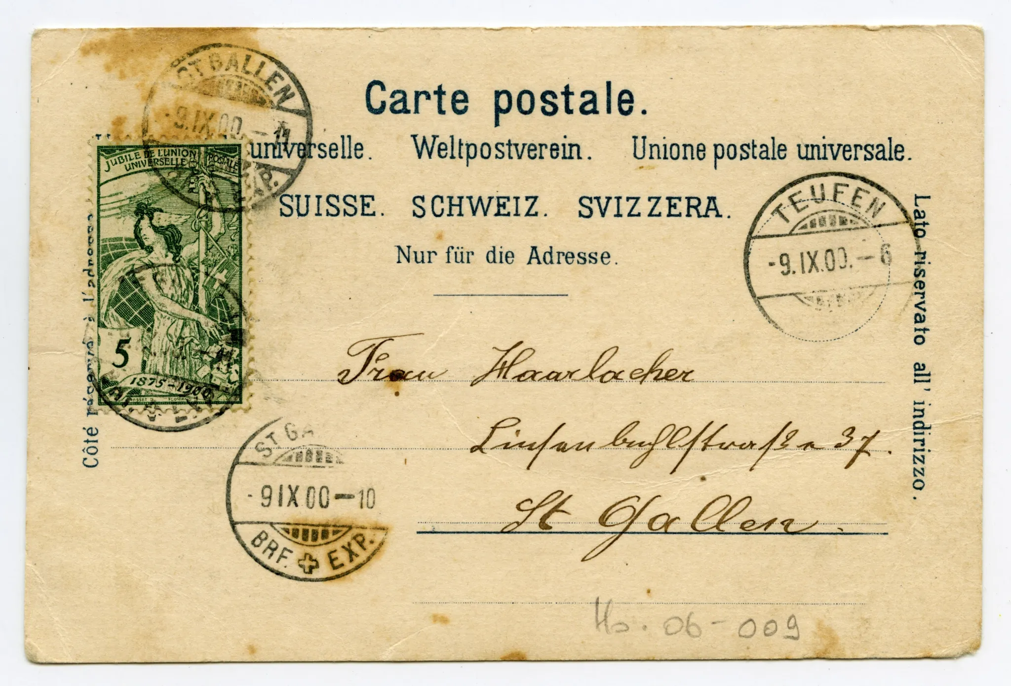 Rückseite mit Text