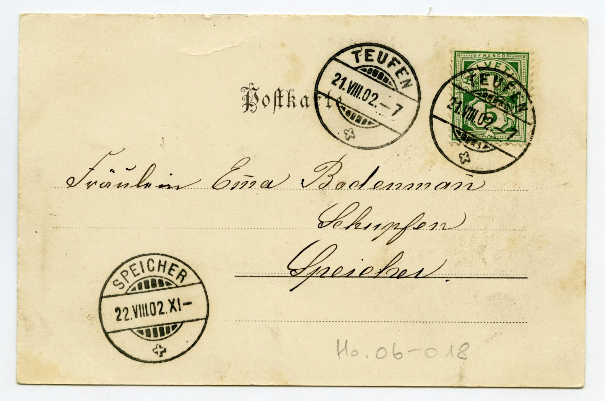 Rückseite mit Text