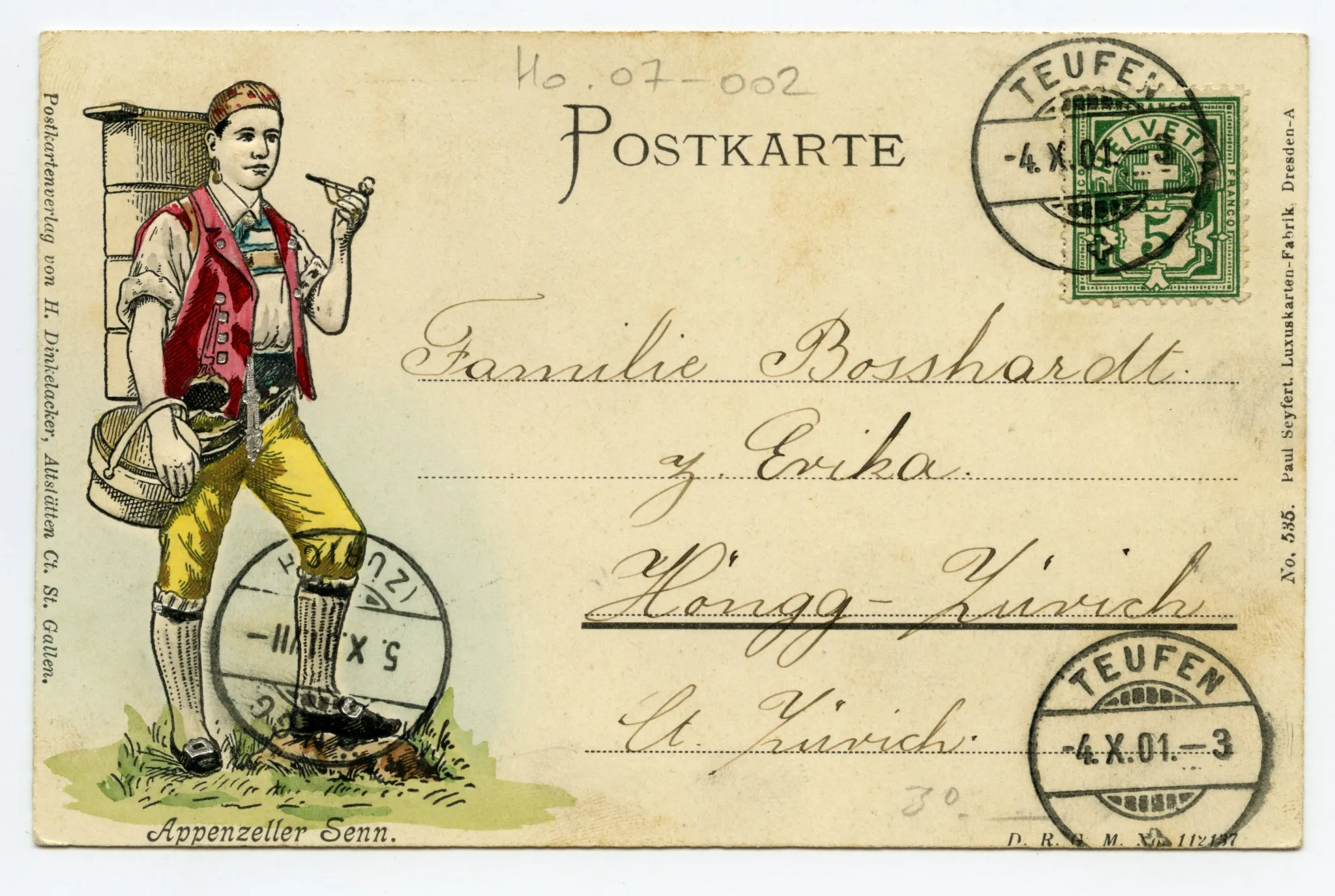 Rückseite mit Text
