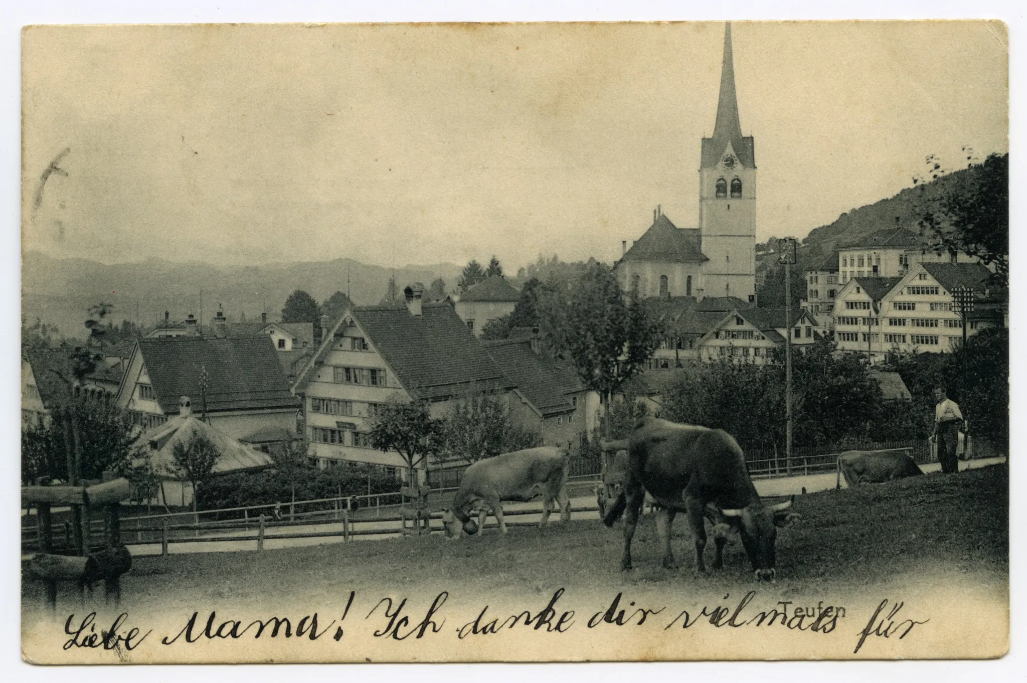 (auf der Höhe des späteren Güterbahnhofs) via Hecht und Kornhändlerhaus zur Grubenmannkirche