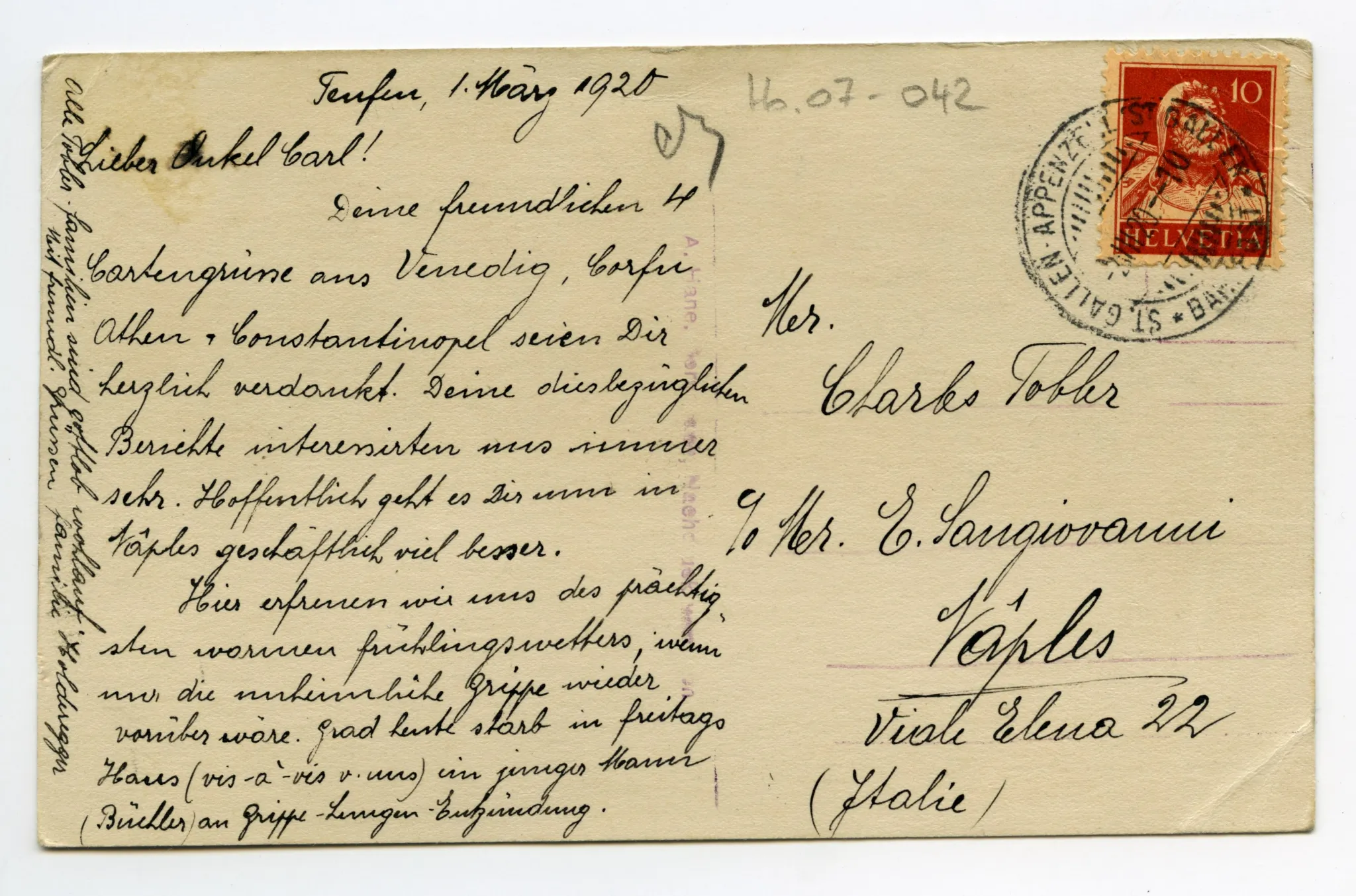 Rückseite mit Text