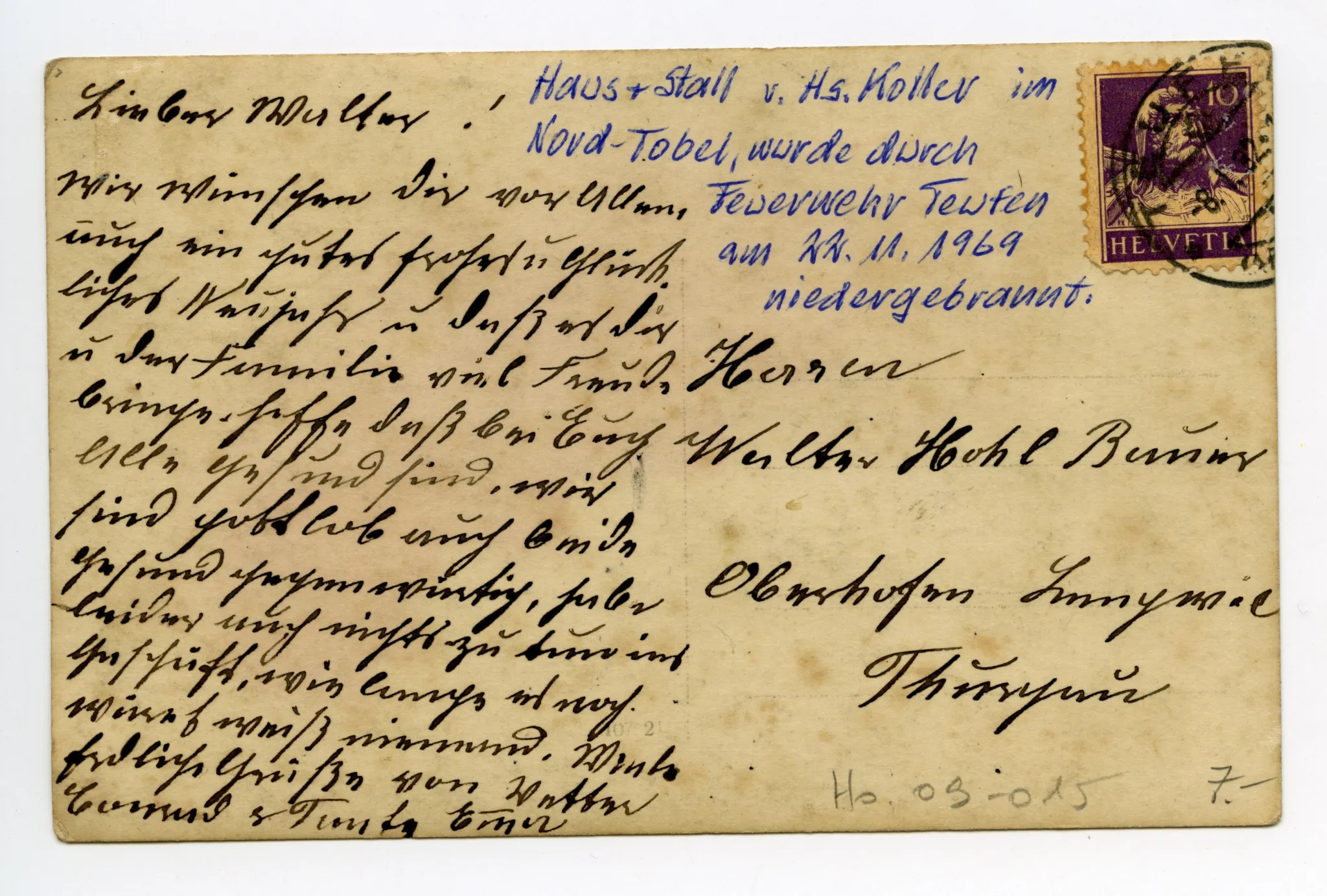 Rückseite mit Text