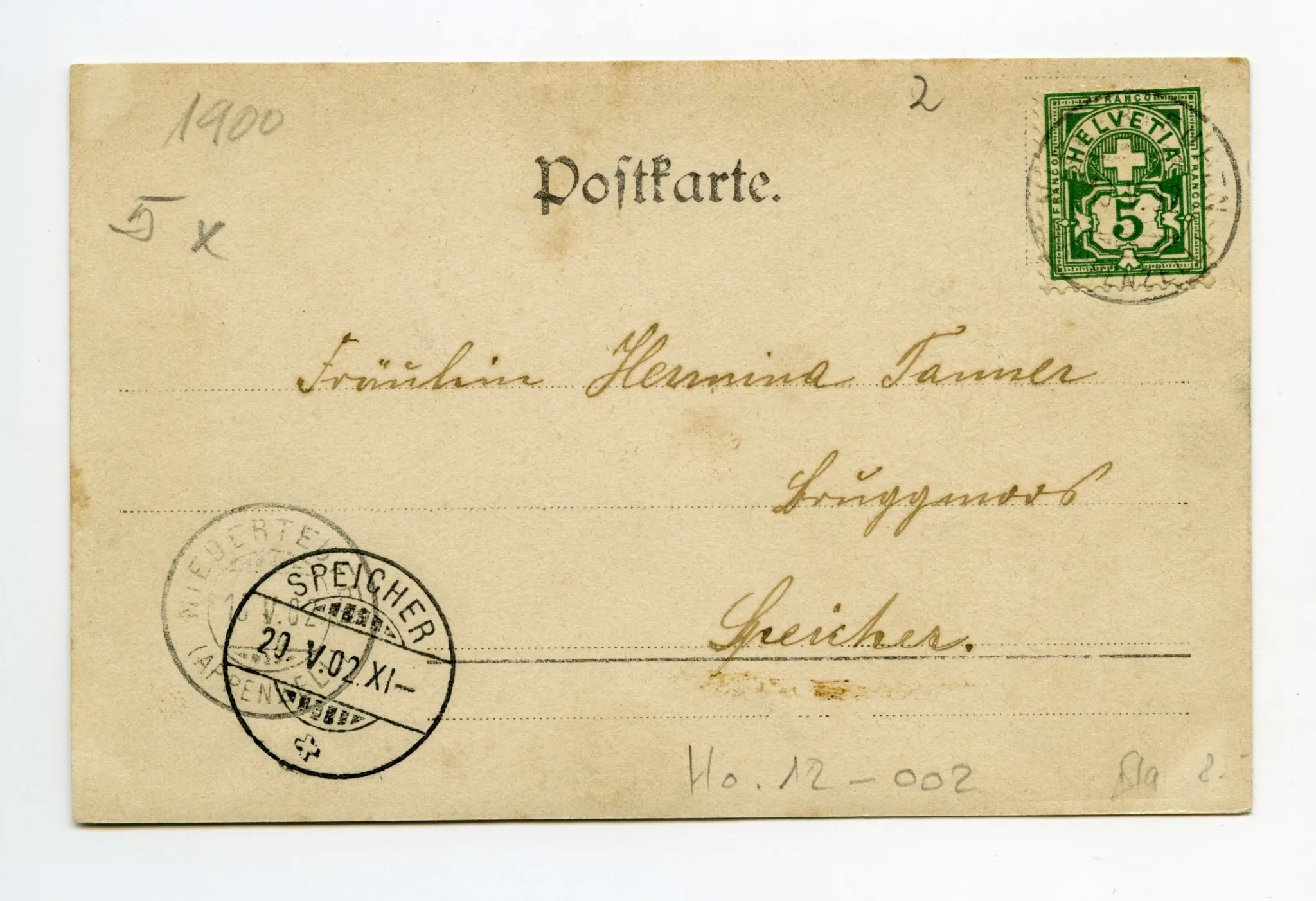Rückseite mit Text