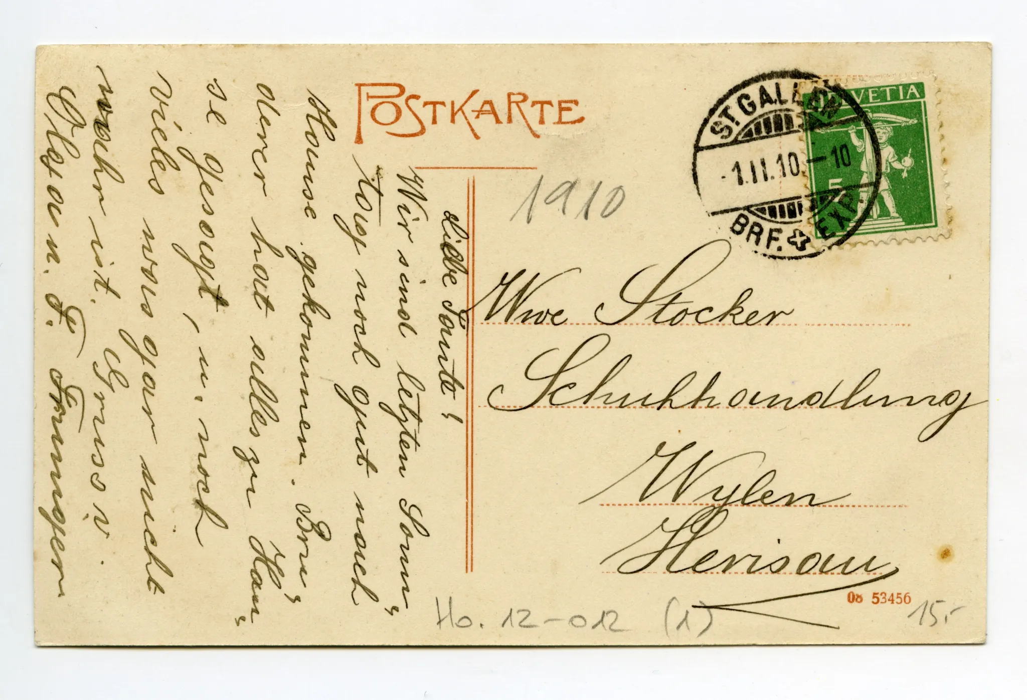 Rückseite mit Text