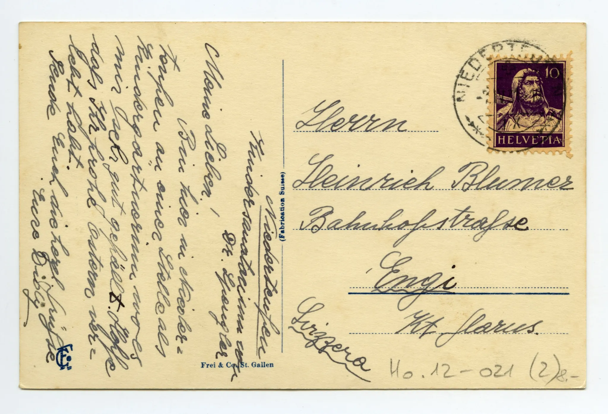 Rückseite mit Text