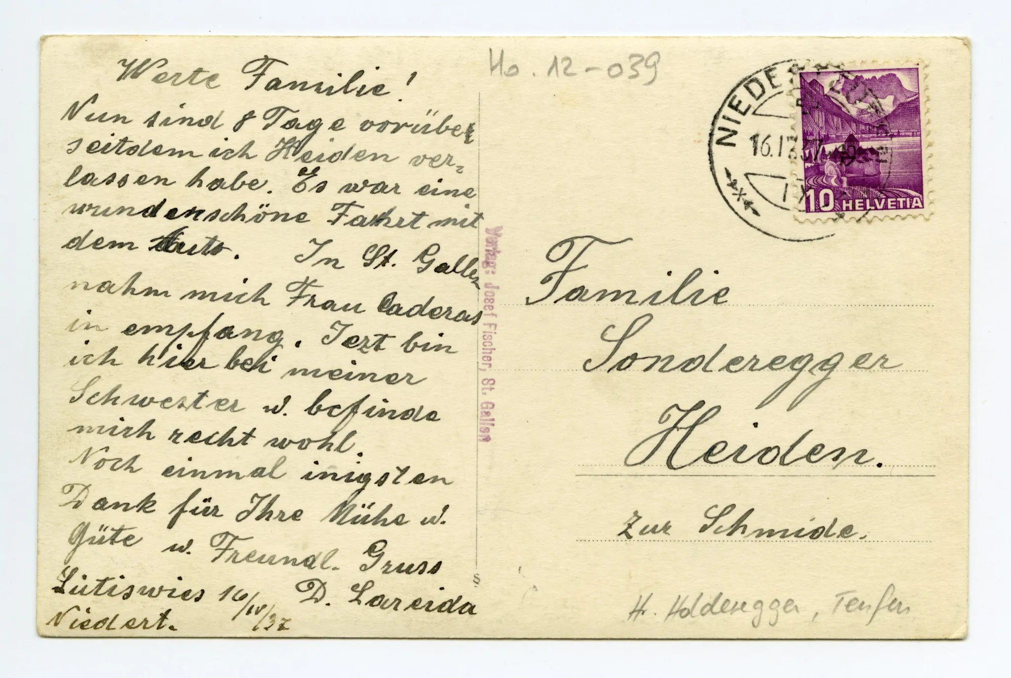 Rückseite mit Text