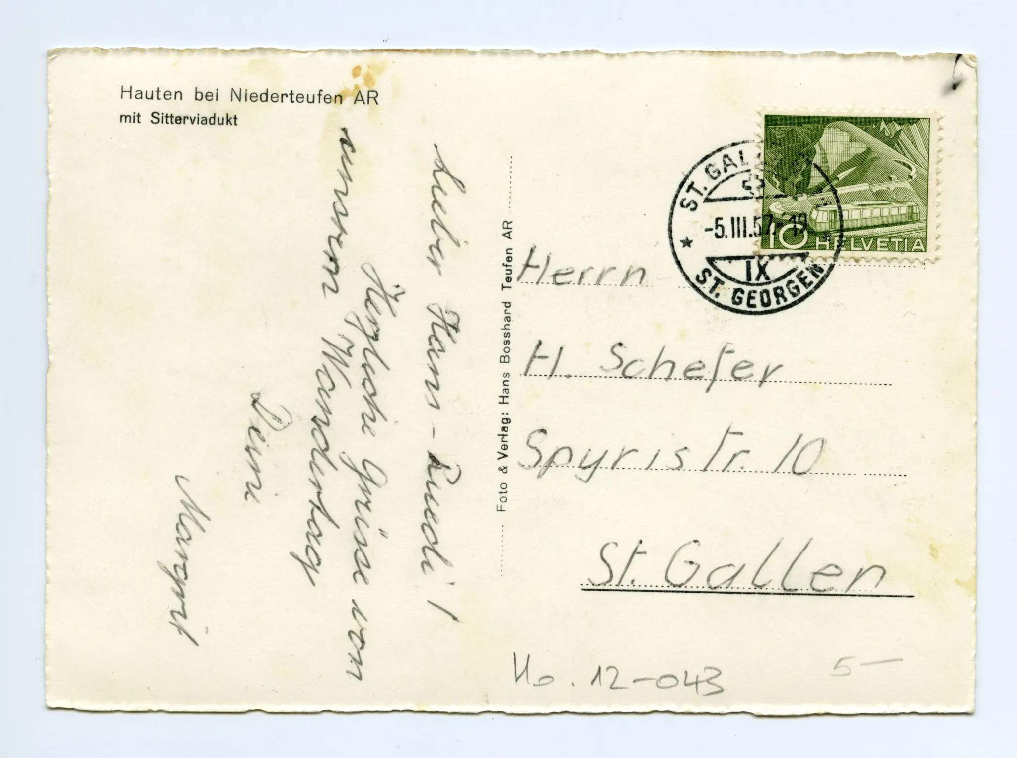 Rückseite mit Text