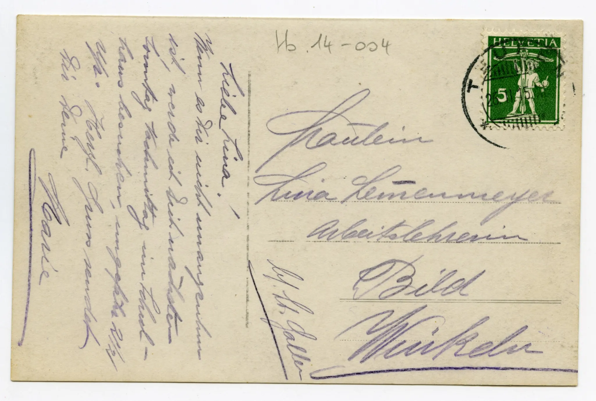 Rückseite mit Text