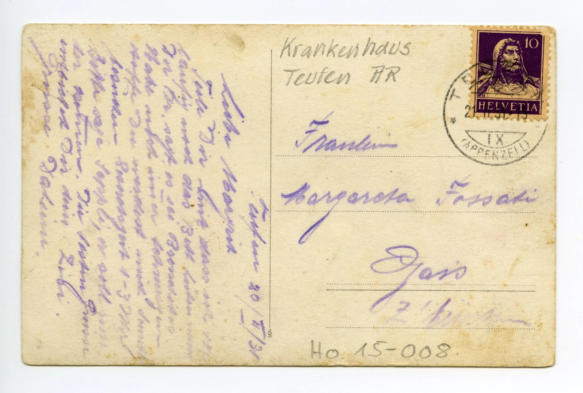 Rückseite mit Text
