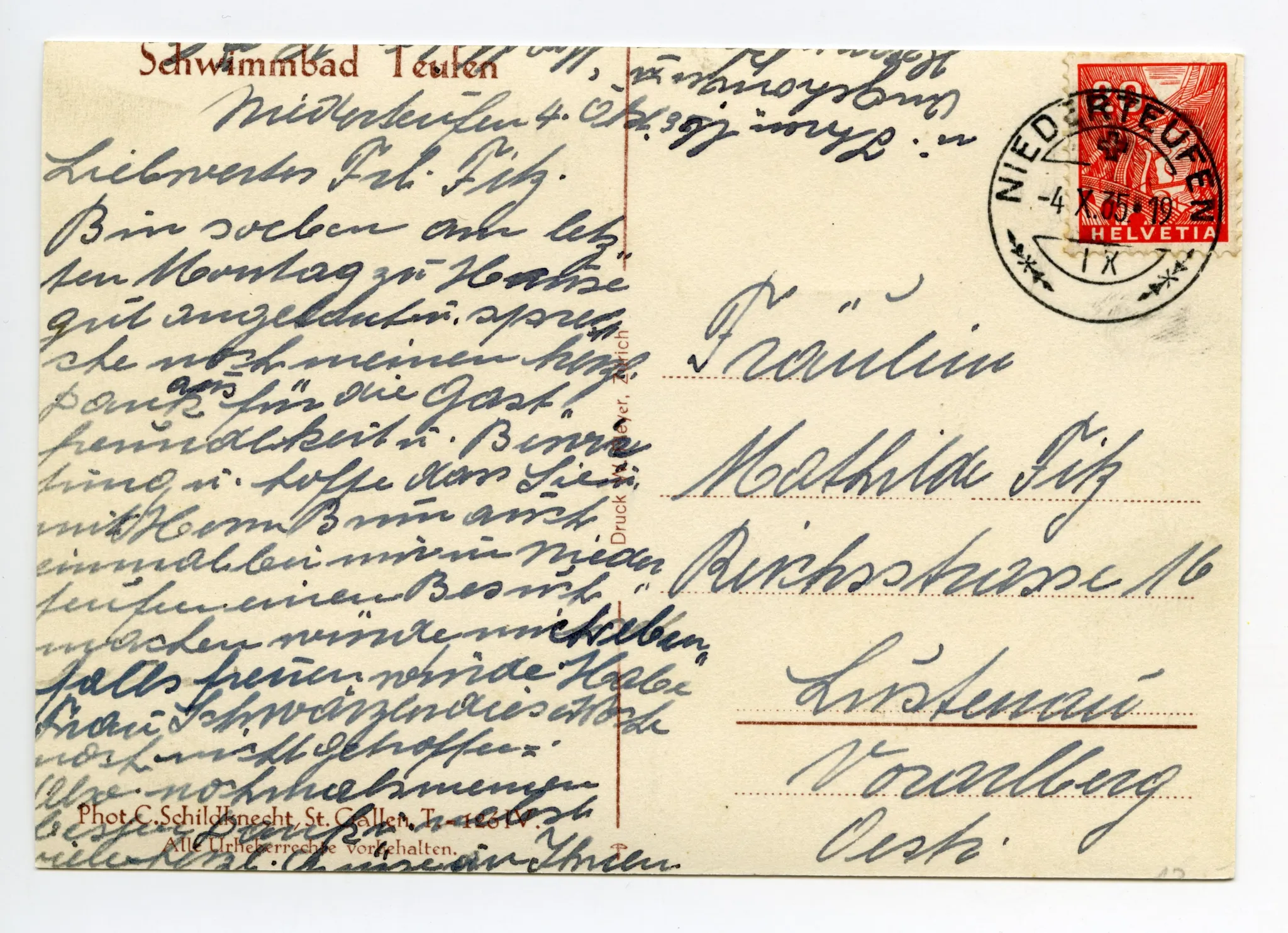 Rückseite mit Text