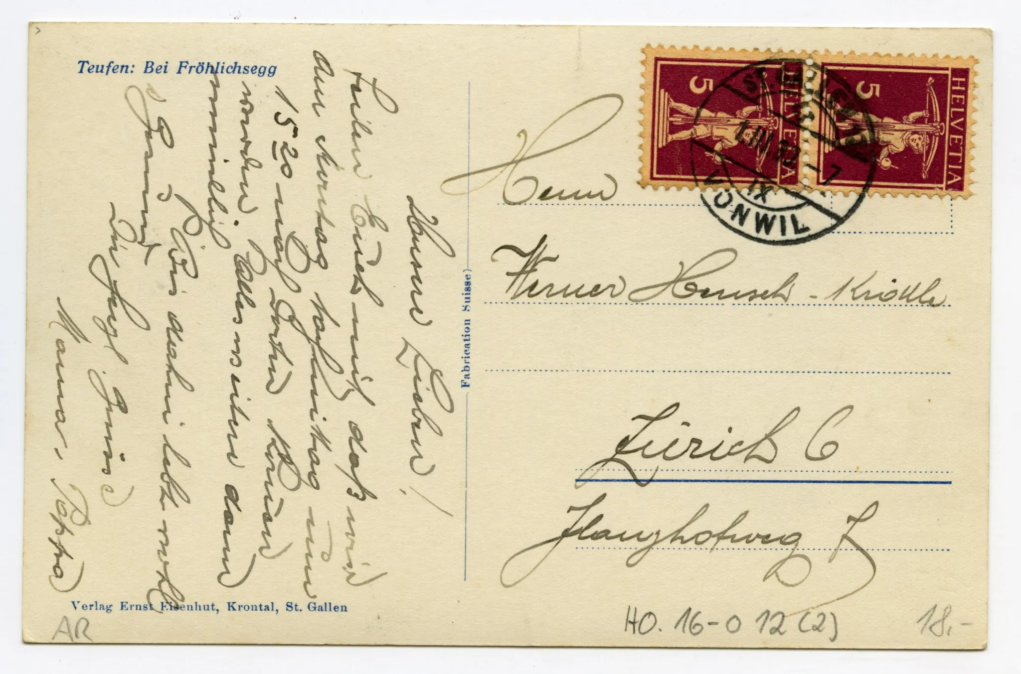 Rückseite mit Text