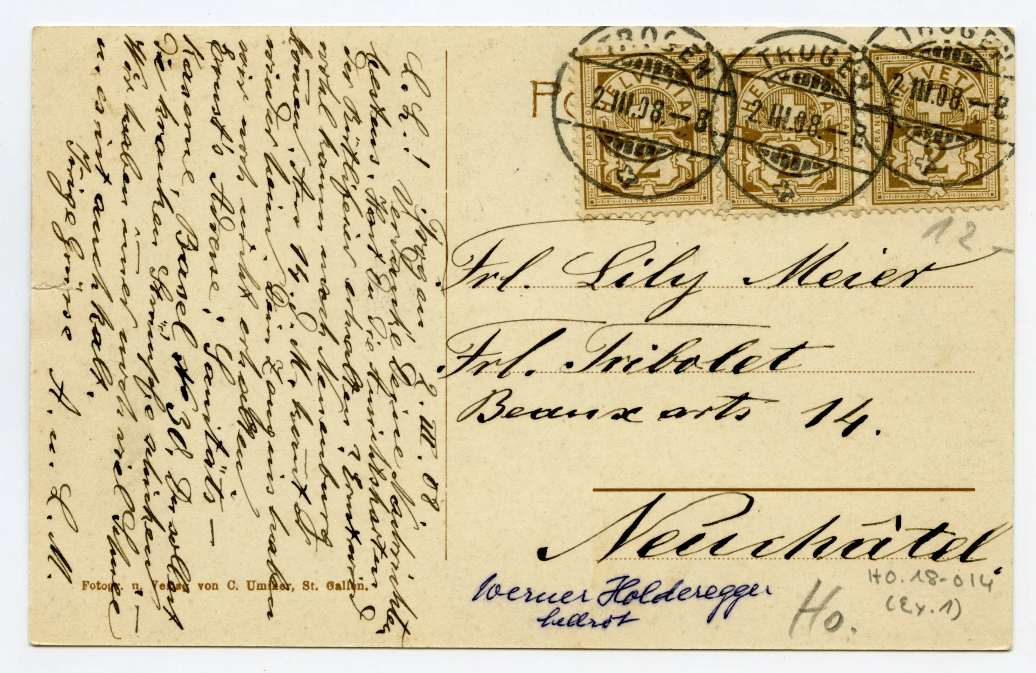 Rückseite mit Text