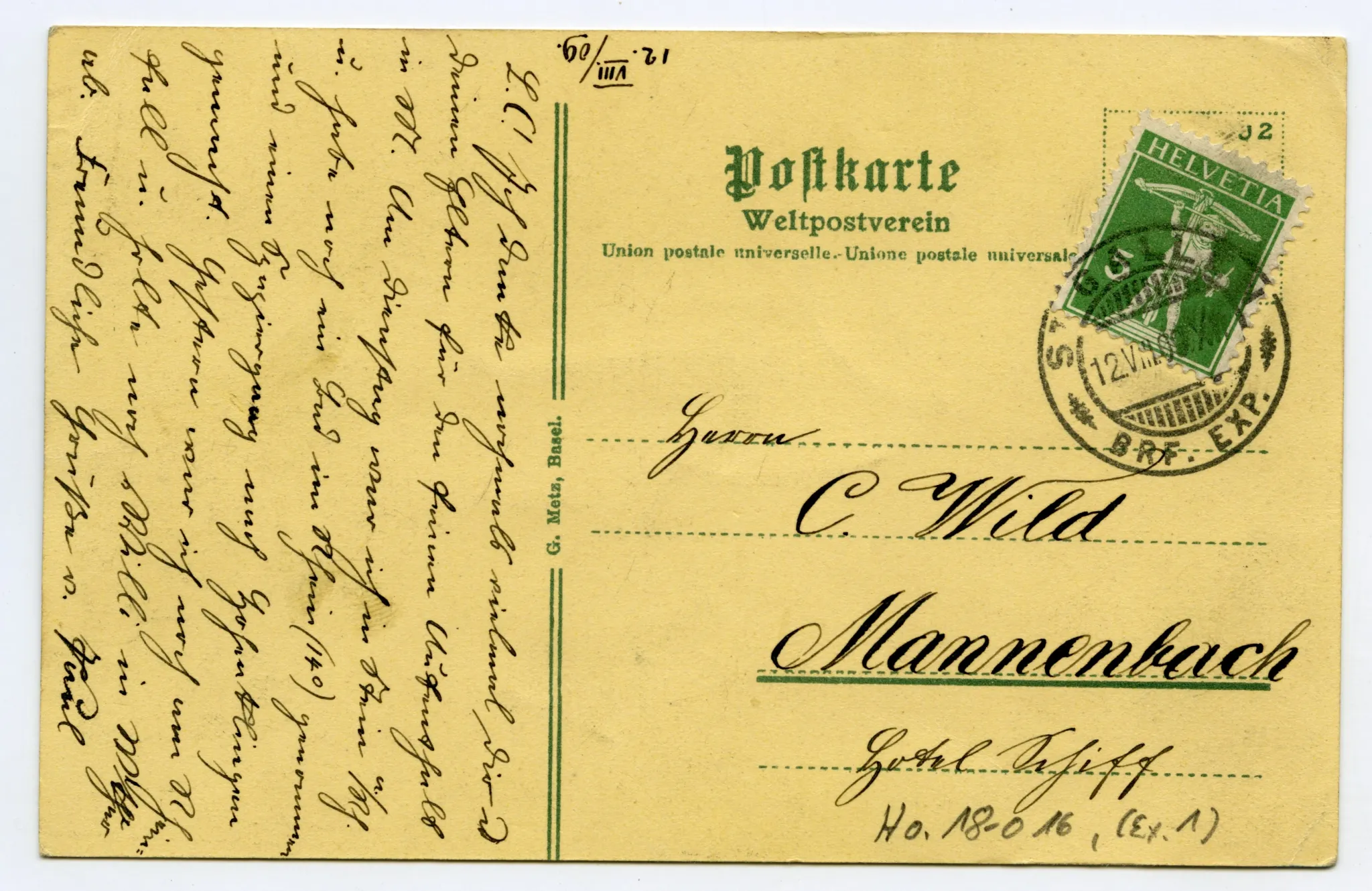 Rückseite mit Text
