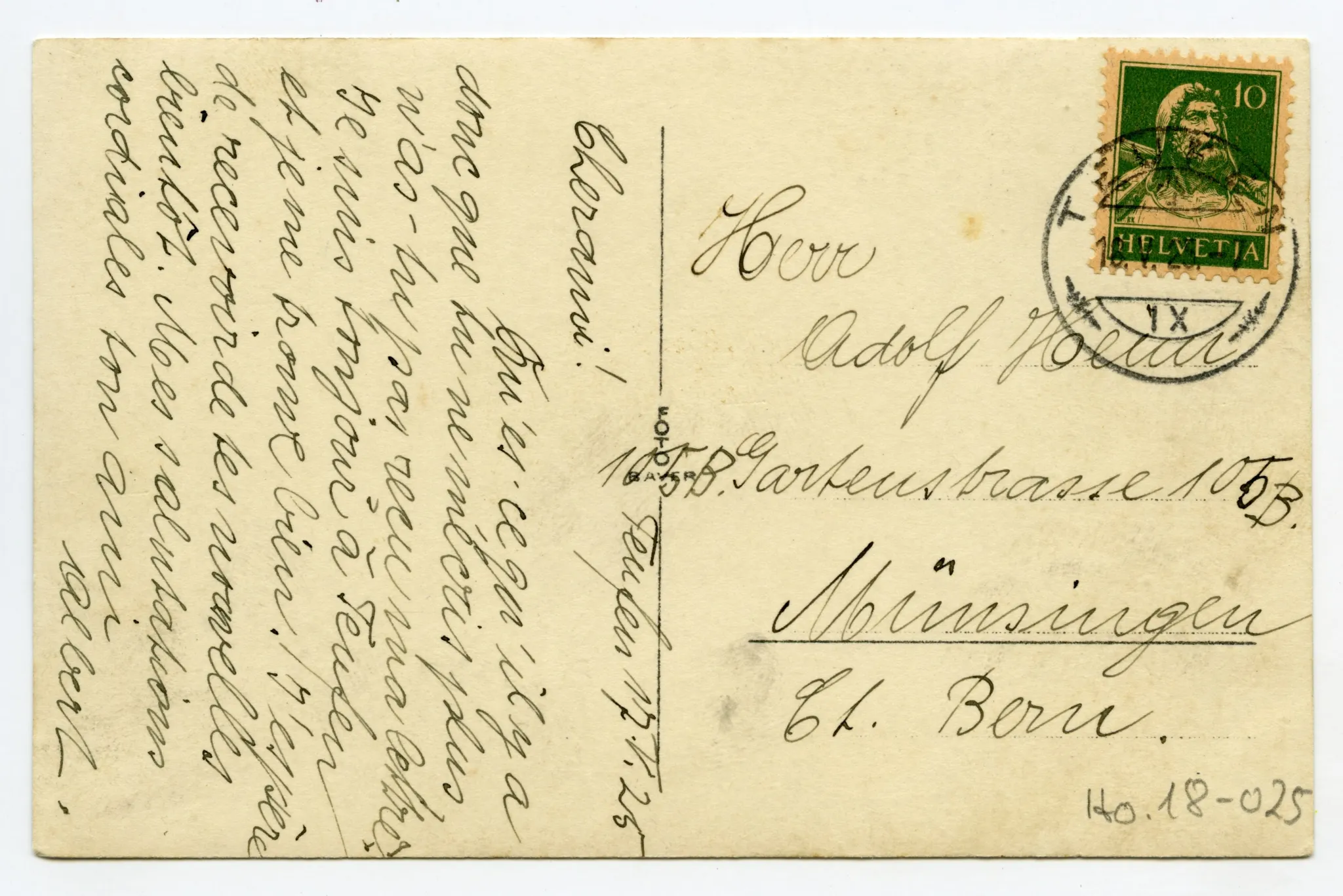 Rückseite mit Text
