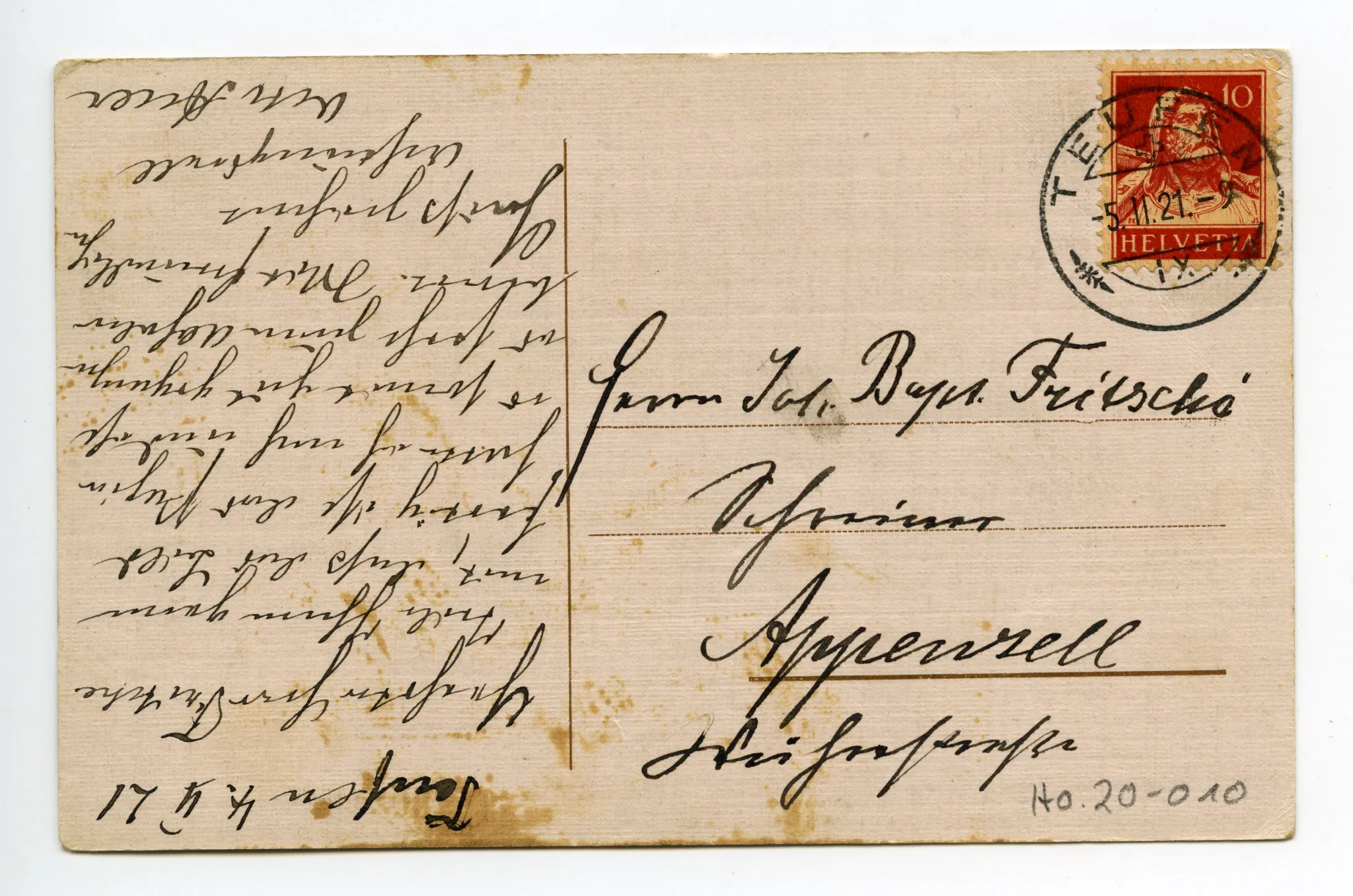 Rückseite mit Text