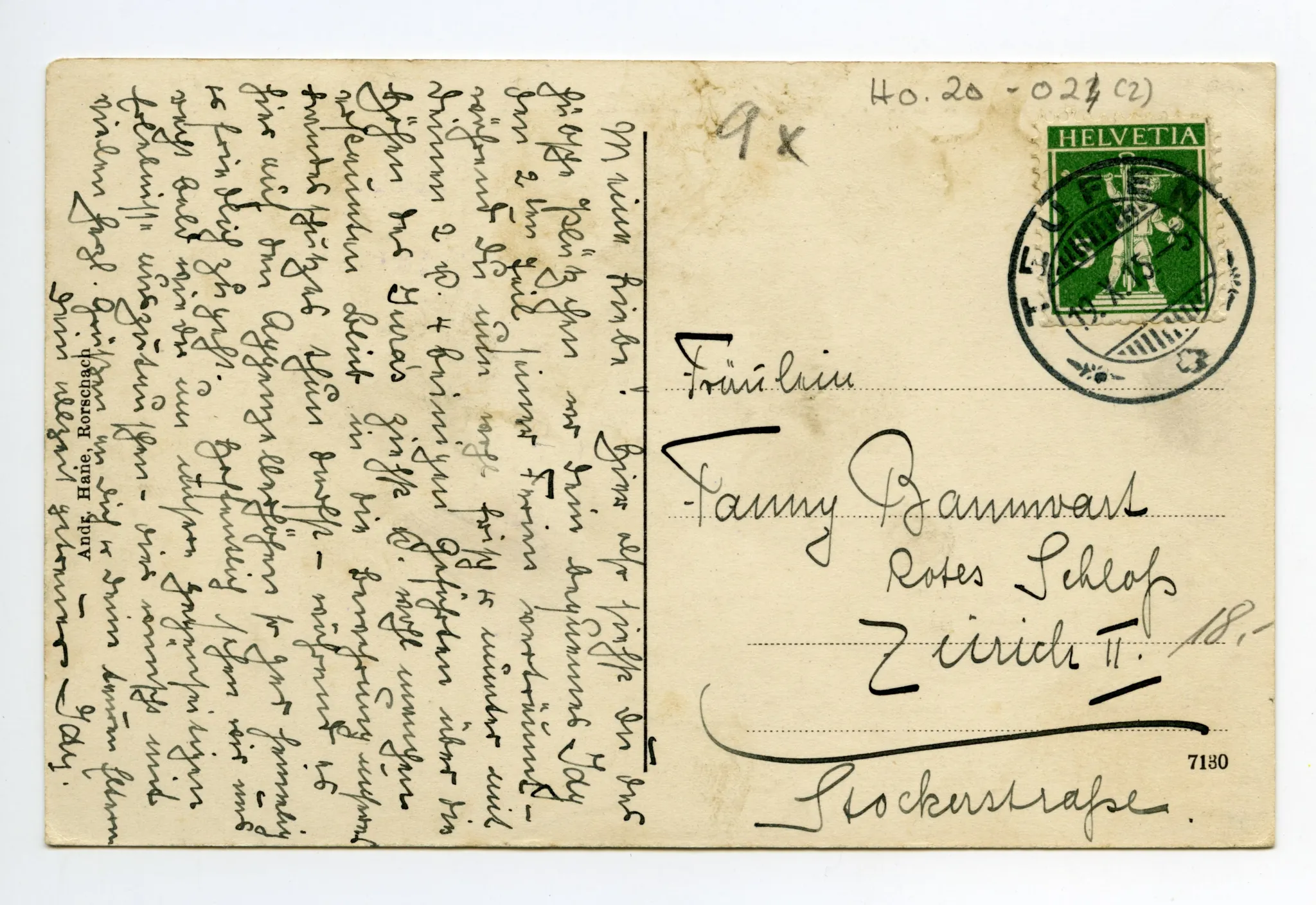 Rückseite mit Text
