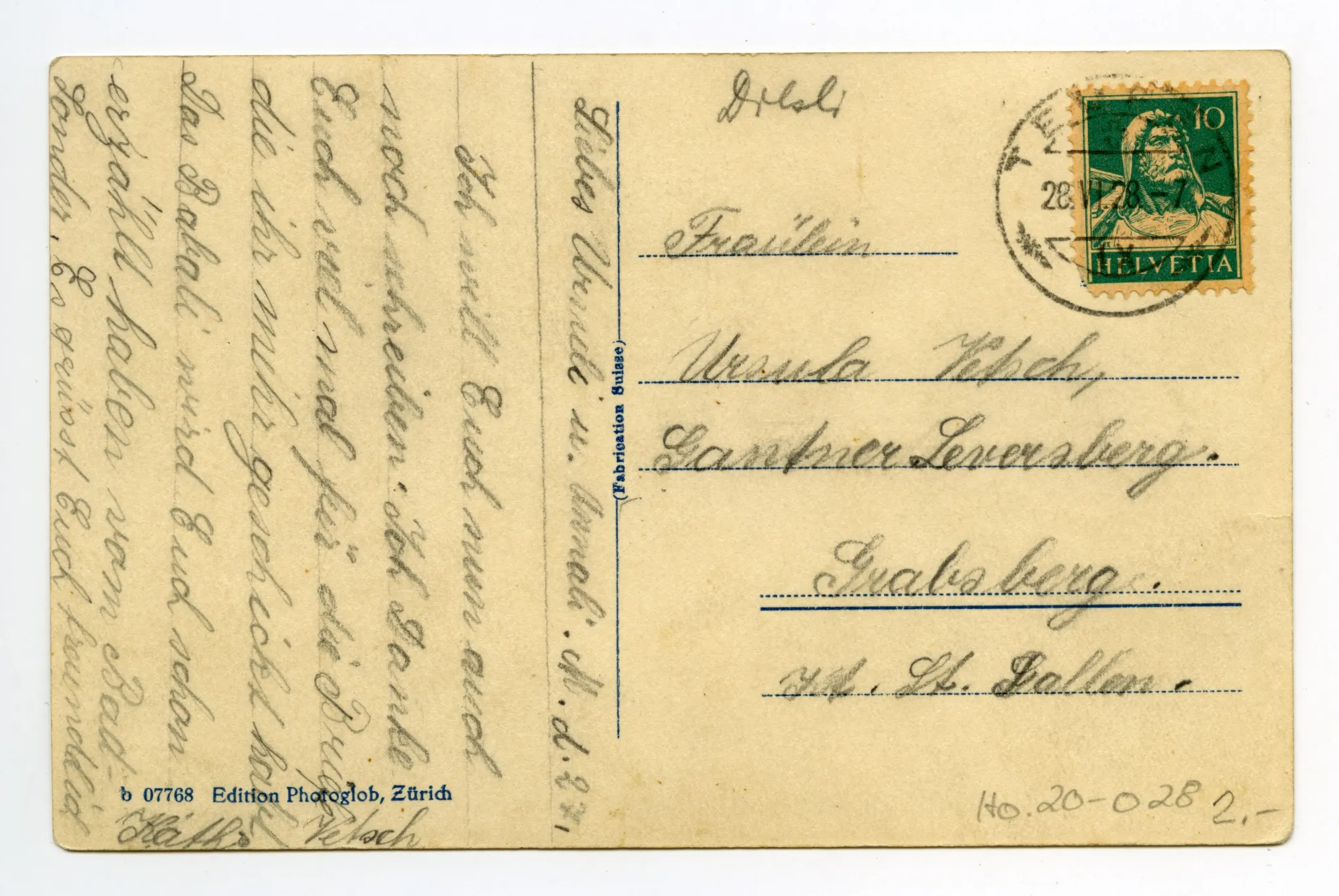 Rückseite mit Text