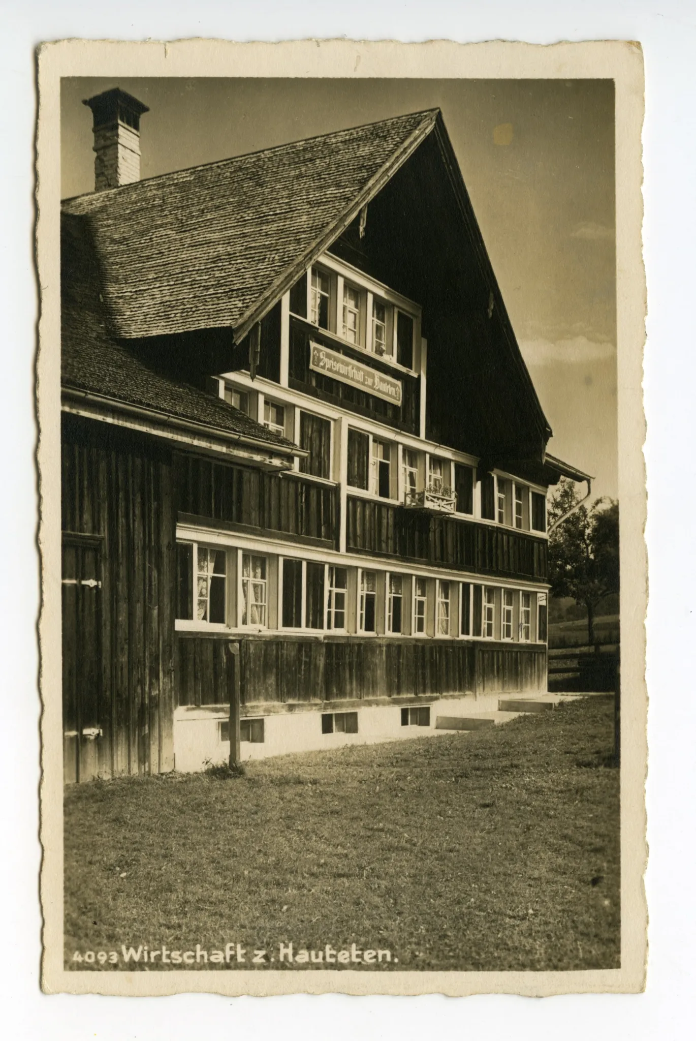 (eingegangen 1965), Karte in Hochformat, schräge Ansicht von vorne aus Süden
