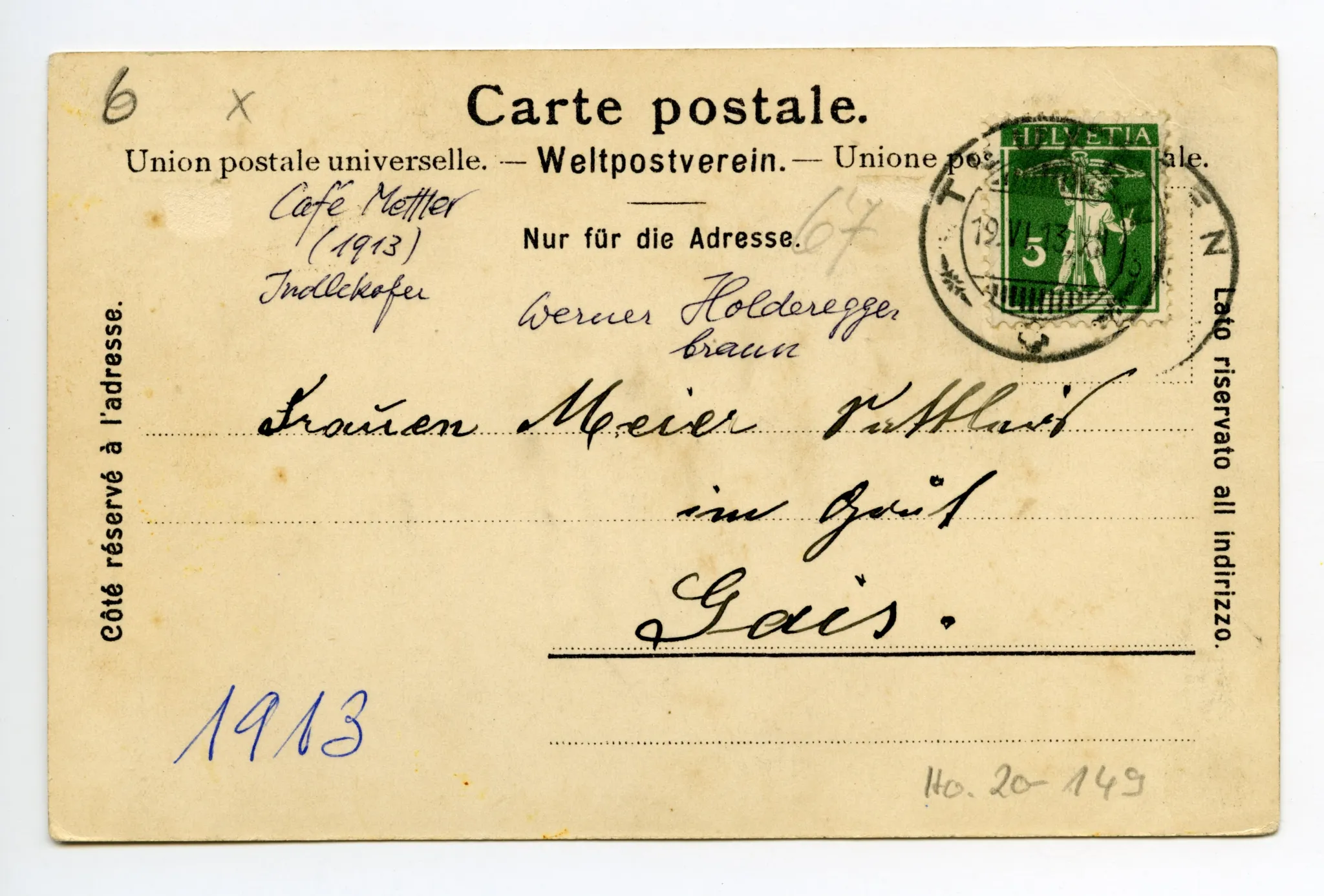 Rückseite mit Text