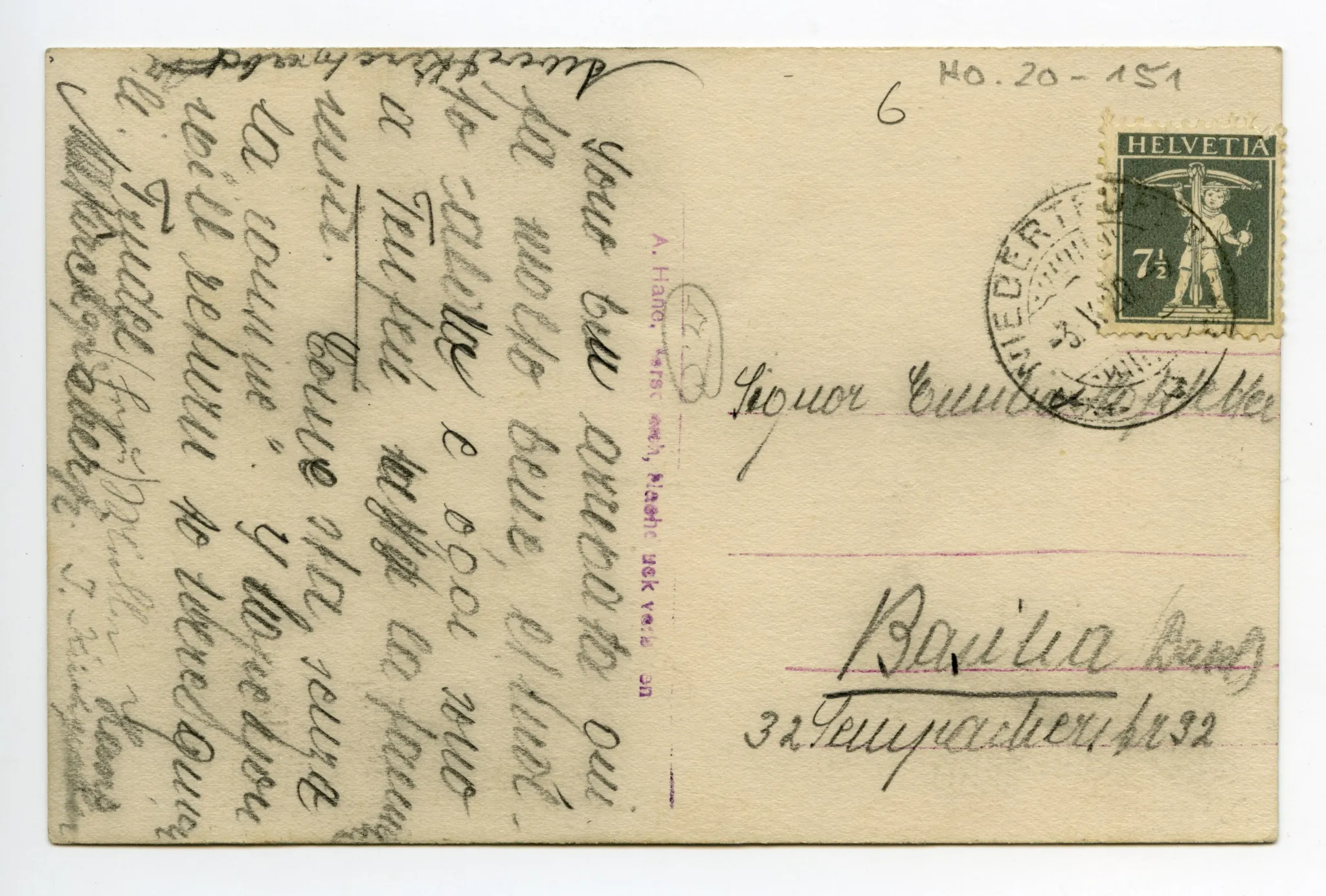 Rückseite mit Text