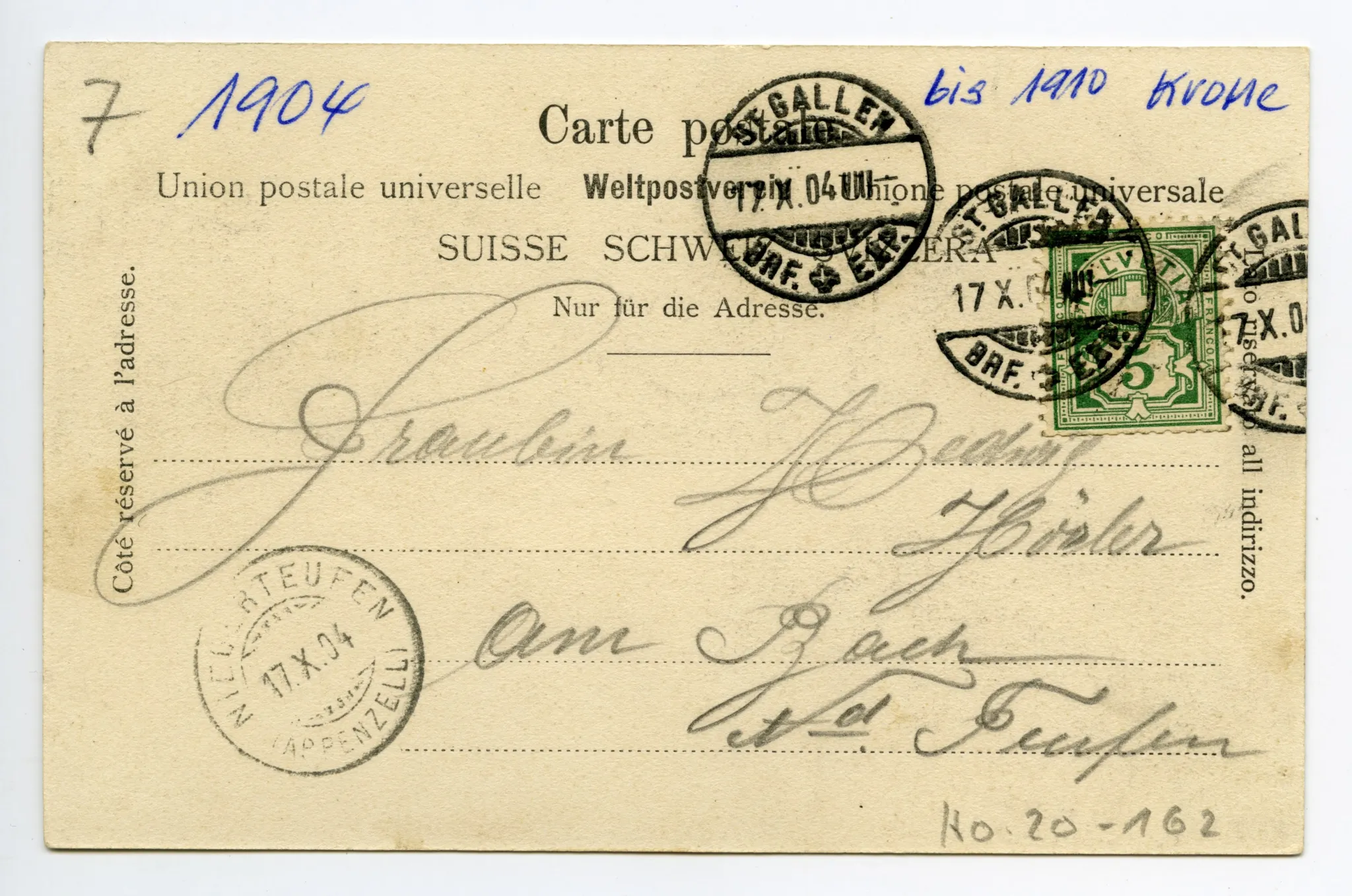 Rückseite mit Text