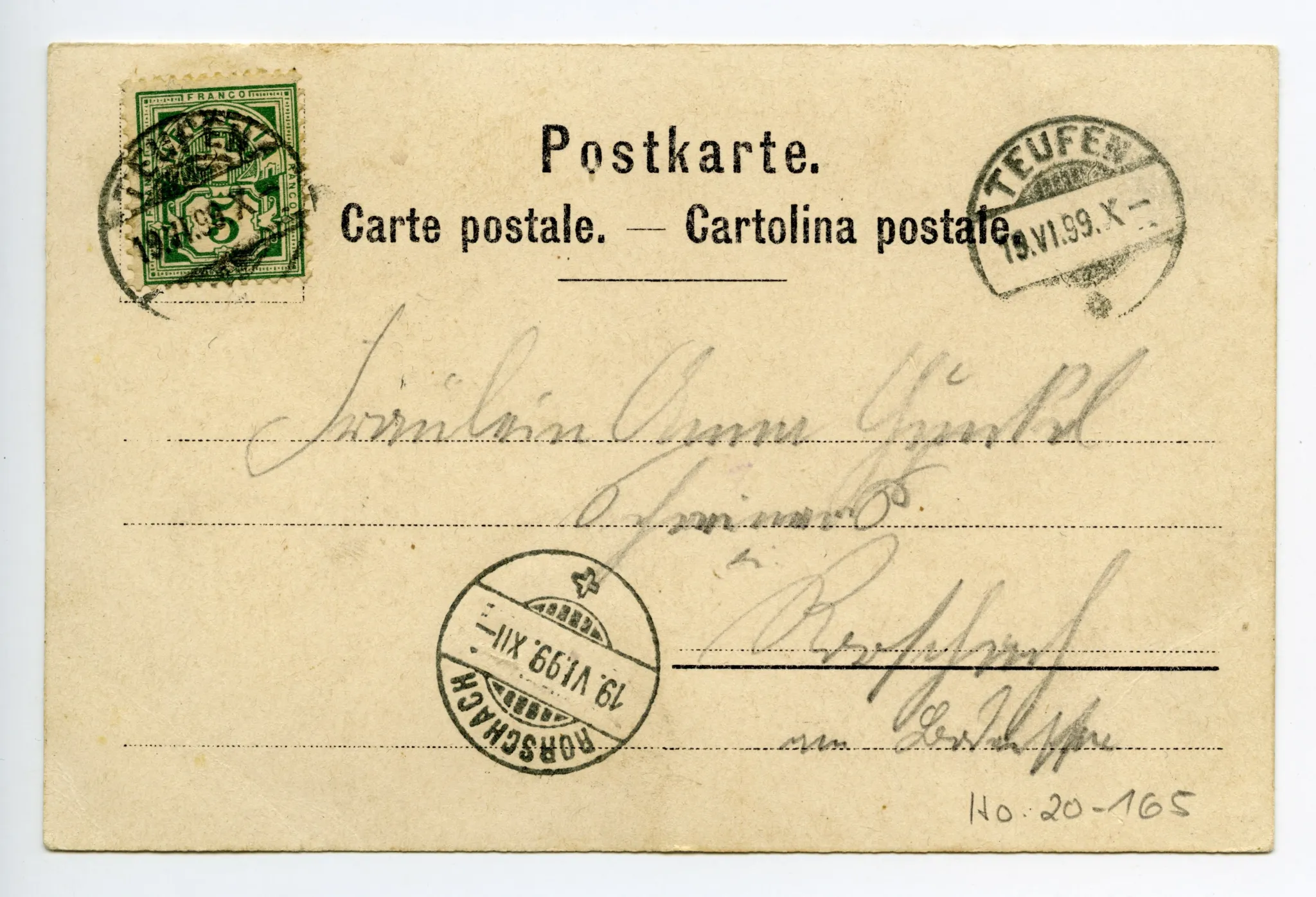 Rückseite mit Text
