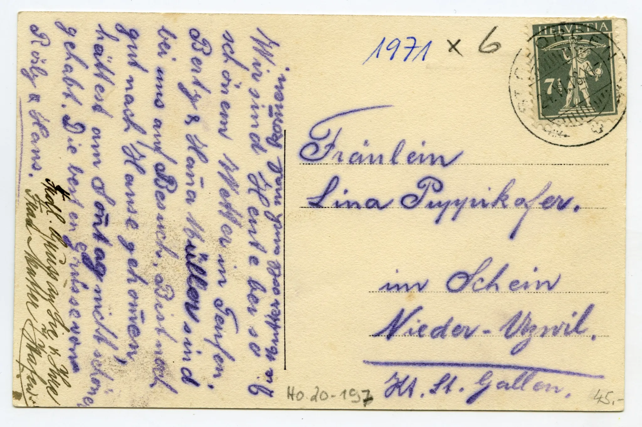 Rückseite mit Text