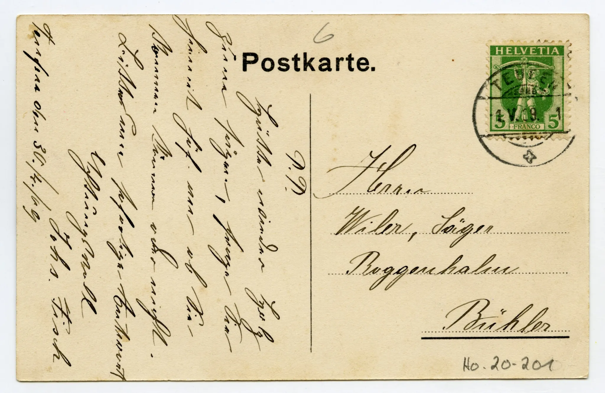 Rückseite mit Text