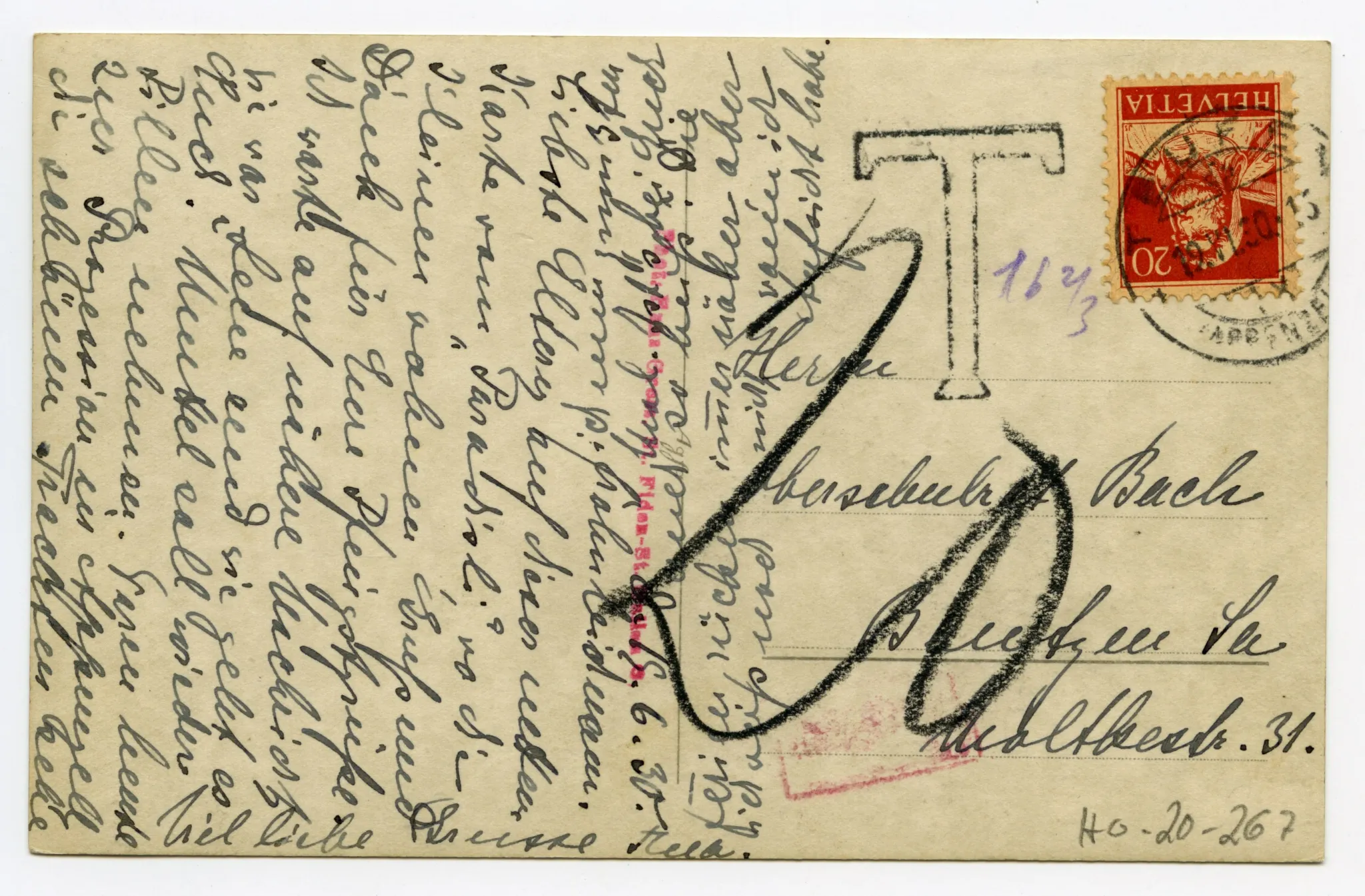 Rückseite mit Text