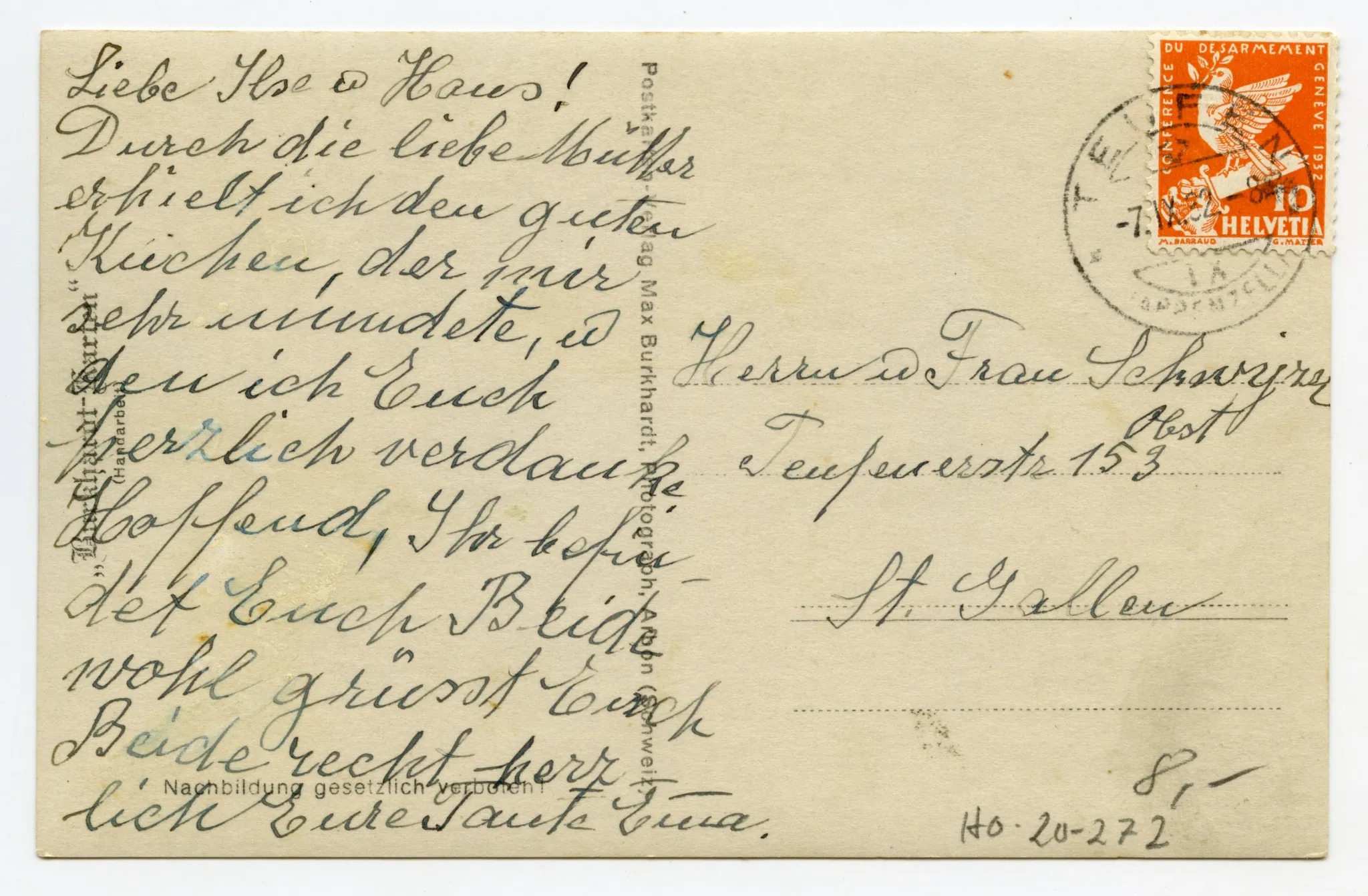 Rückseite mit Text