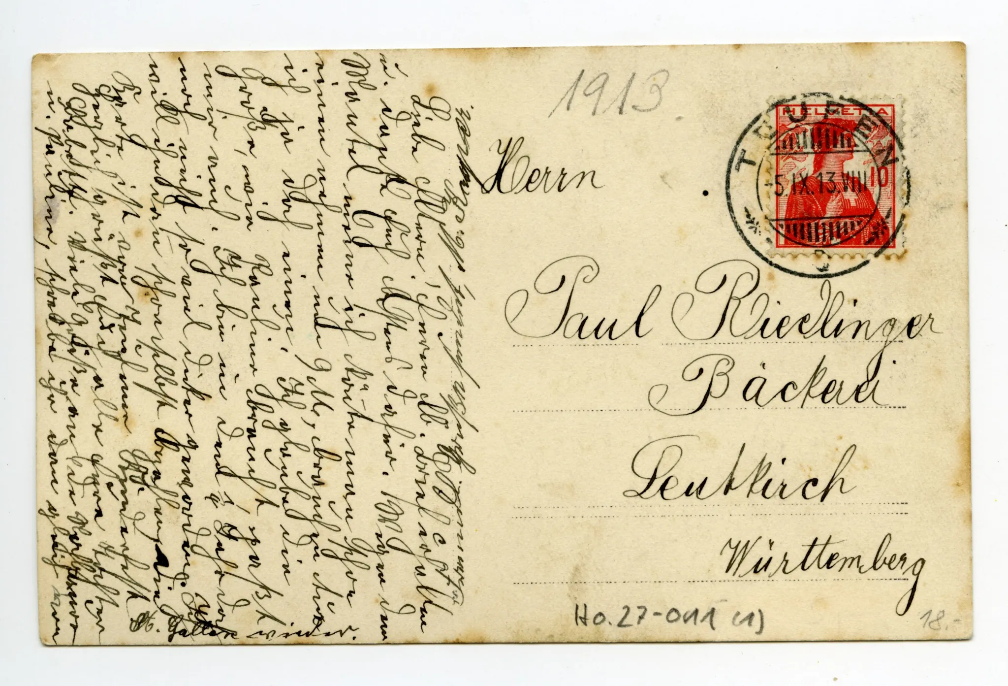 Rückseite mit Text