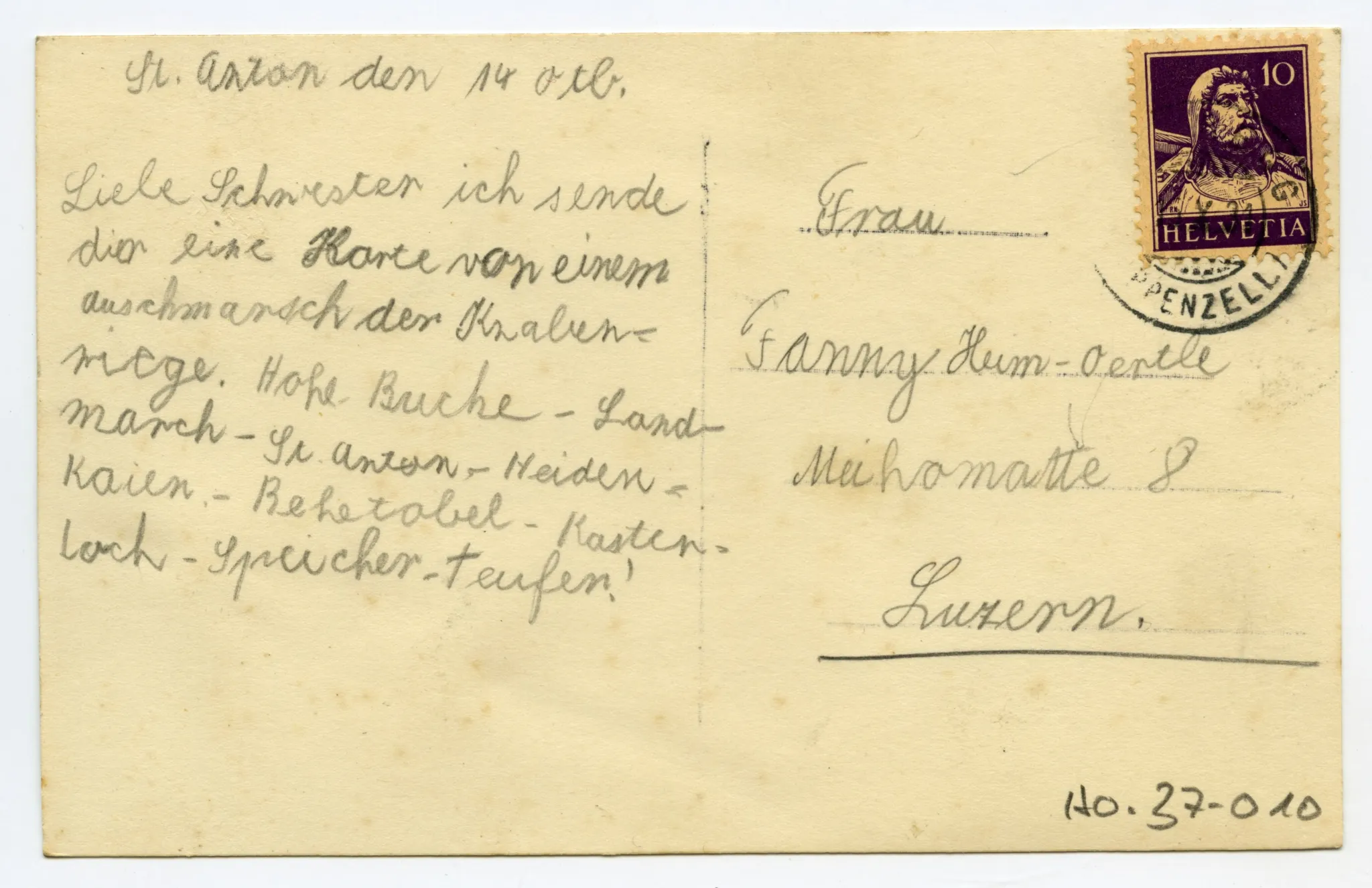 Rückseite mit Text